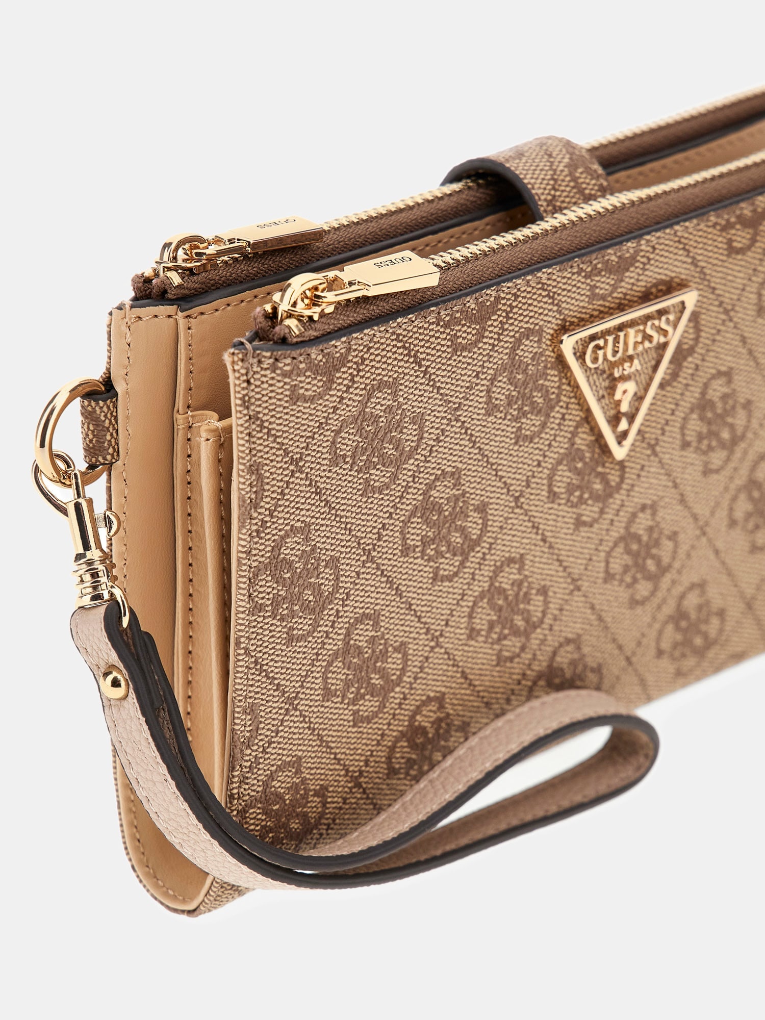 Guess Porte-monnaie »LAUREL II SLG DBL ZIP ORGNZR« Damen Geldbeutel, Portemonnaie mit zwei Zipperfächern
