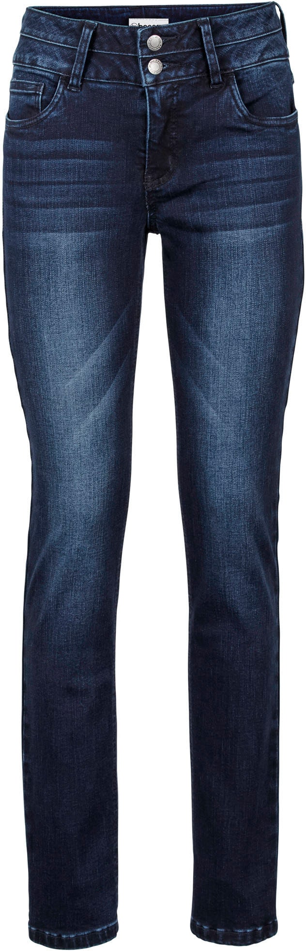 bonprix Jeans push-up Five-Pocket Style, leichte used Optik, hoher elastischer Anteil