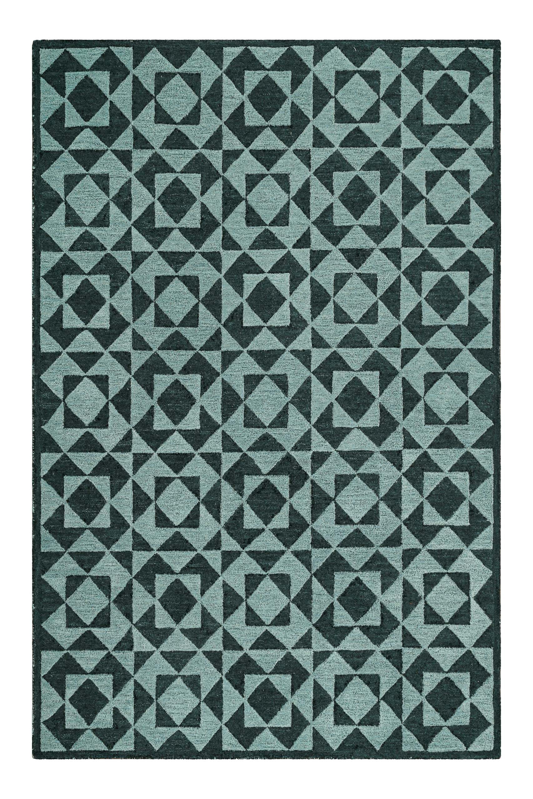 Wecon home Tapis »Downtown« Rectangulaire 10 mm Höhe handgefertigt, pflegeleicht, Fasermix, Wohnzimmer, Schlafzimmer