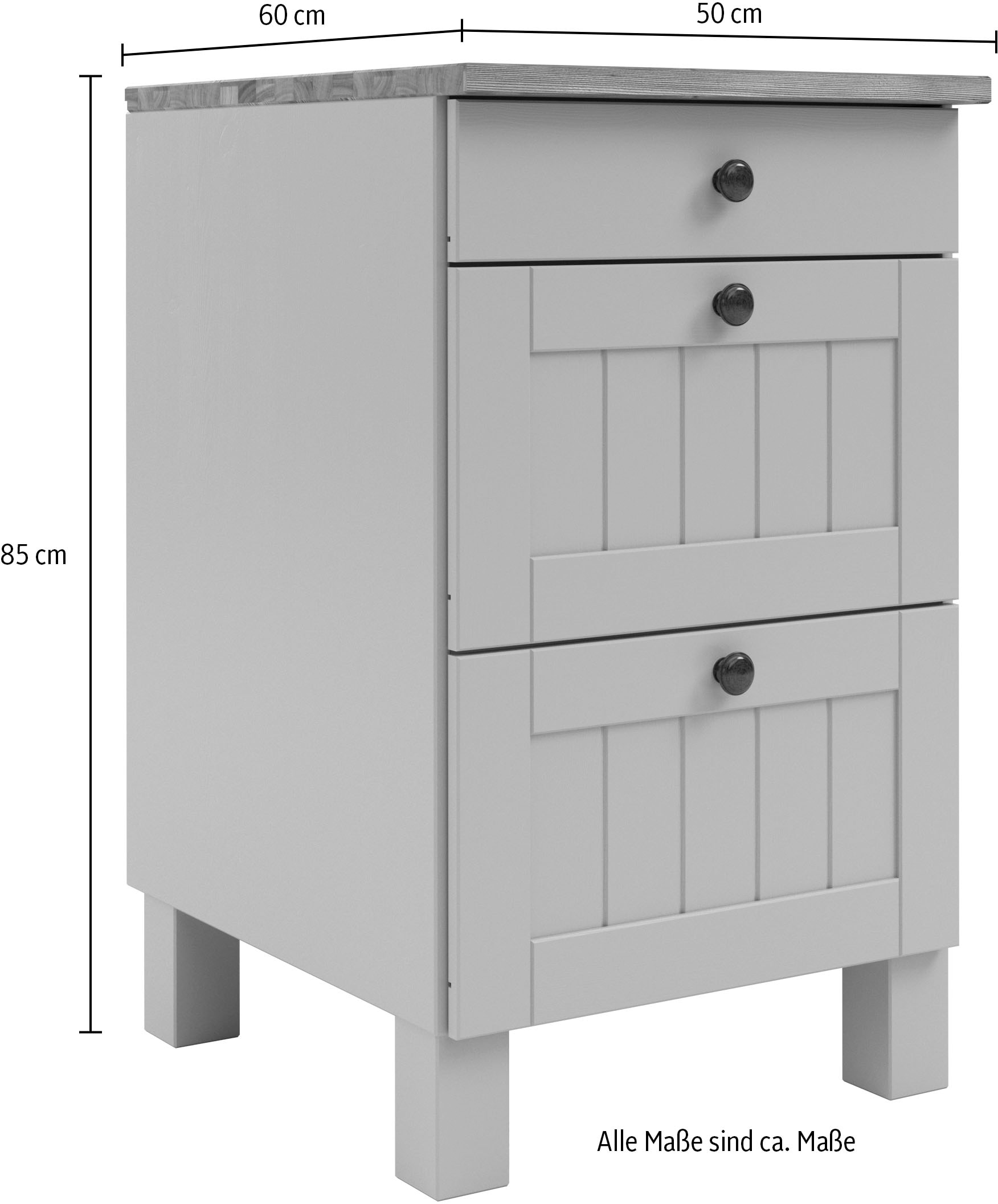 Home affaire Armoire basse »Alby2« Mit Metallgriffen, Breite 50 cm