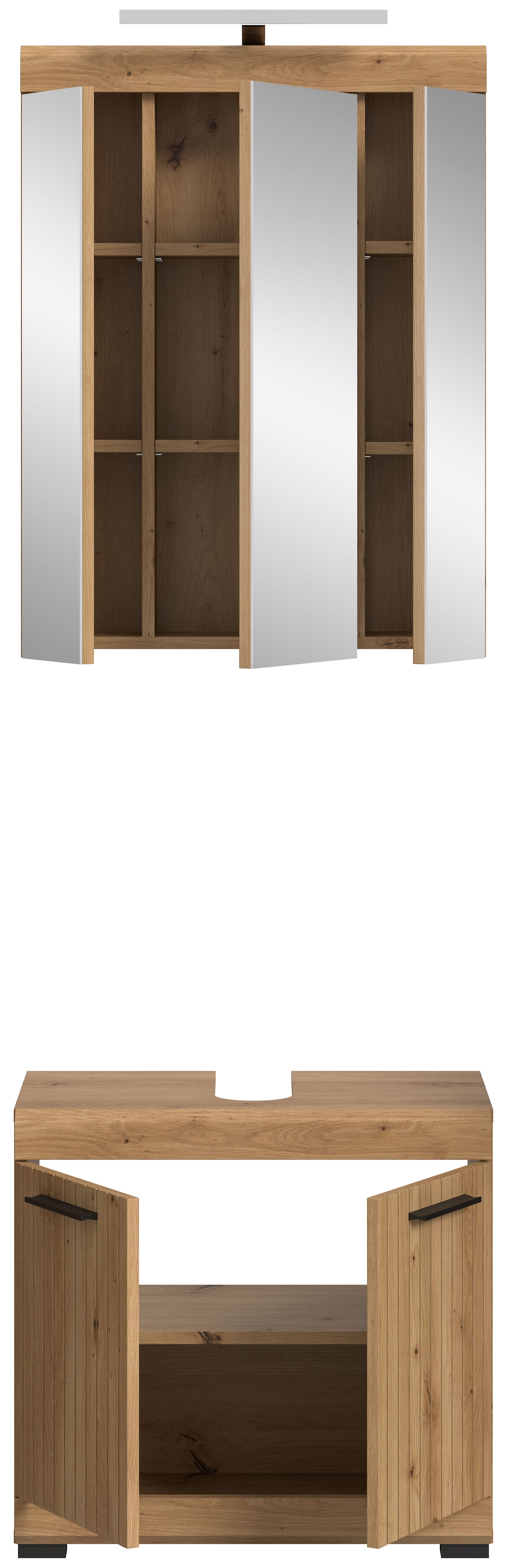 welltime Ensemble de meubles de salle de bain »SIENA, 2 teilig, inklusive LED Beleuchtung, bestehend aus:« Ensemble, BEST-SELLER !, 2 cuis tlg.