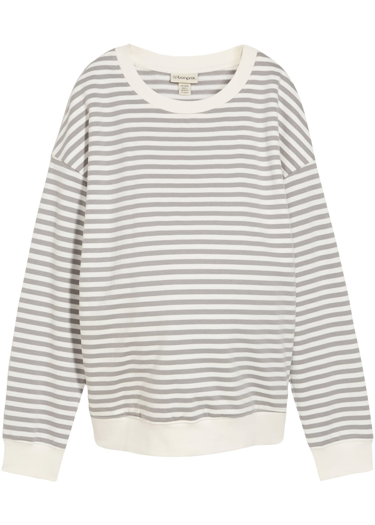 bonprix T-shirt de grossesse avec ouvertures discrètes pour l'allaitement, en coton et viscose, coupe ample