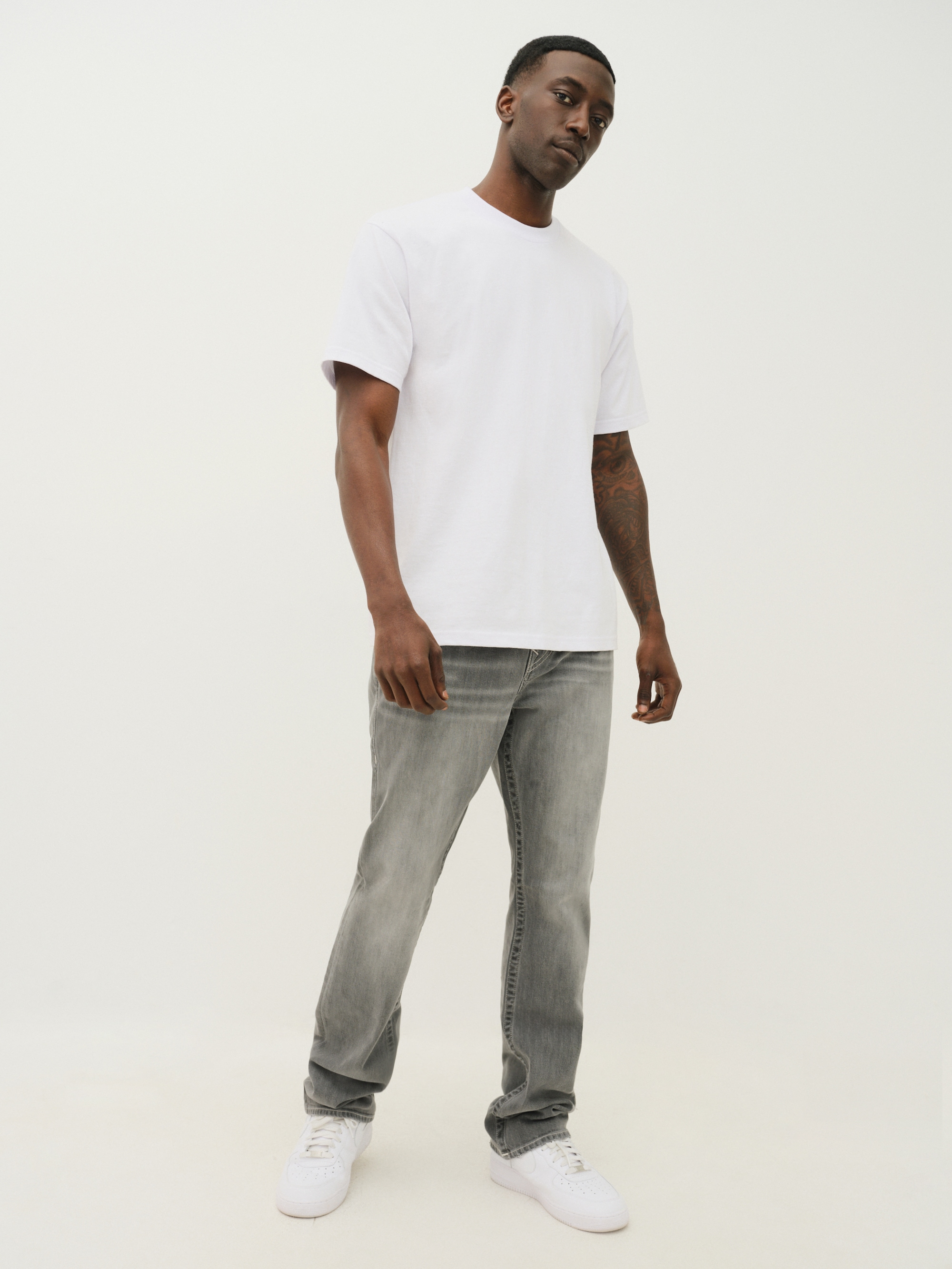 True Religion Jeans droit »RICKY SN FLAP« mélange coton, coupe droite