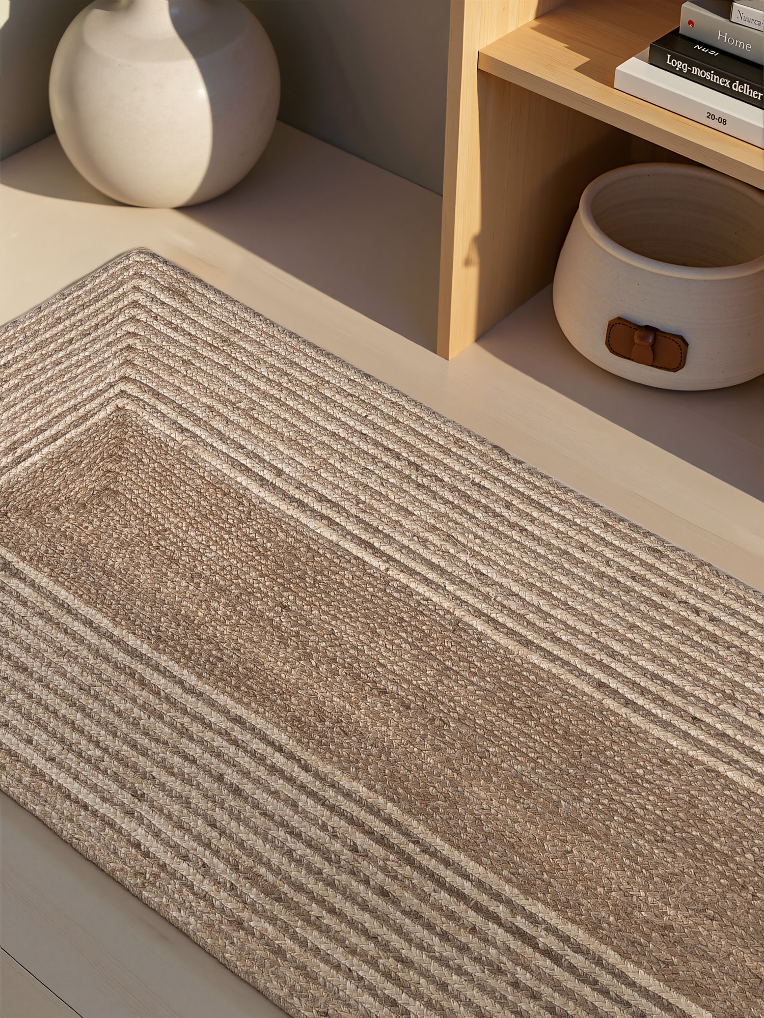 HANSE Home Tapis »Juno Line  Juteteppich« Rectangulaire 9 mm Höhe jute, forme, fait main, tapis de salon, tapis naturel, salon