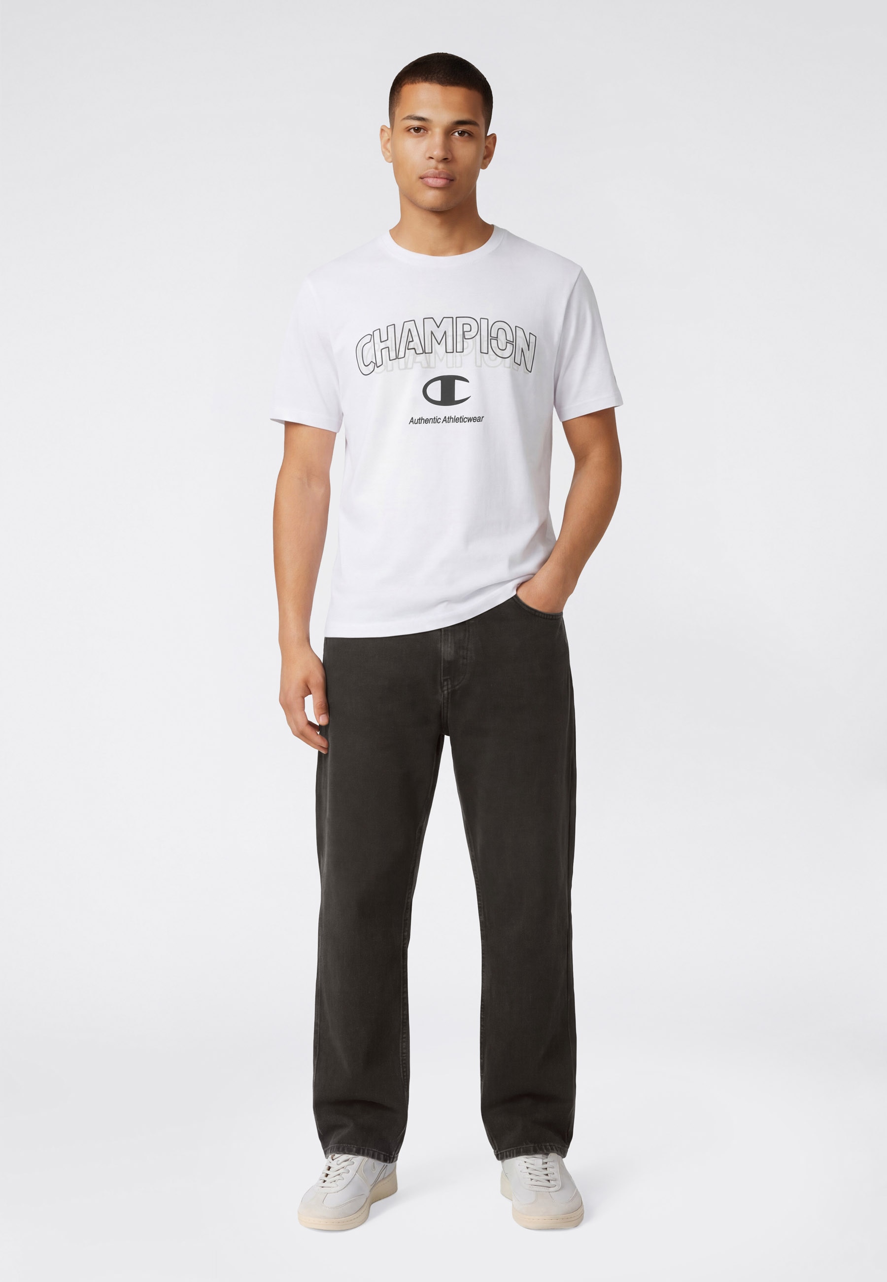 Champion T-shirt »Graphic Tee« coupe sportive, manches courtes, col rond
