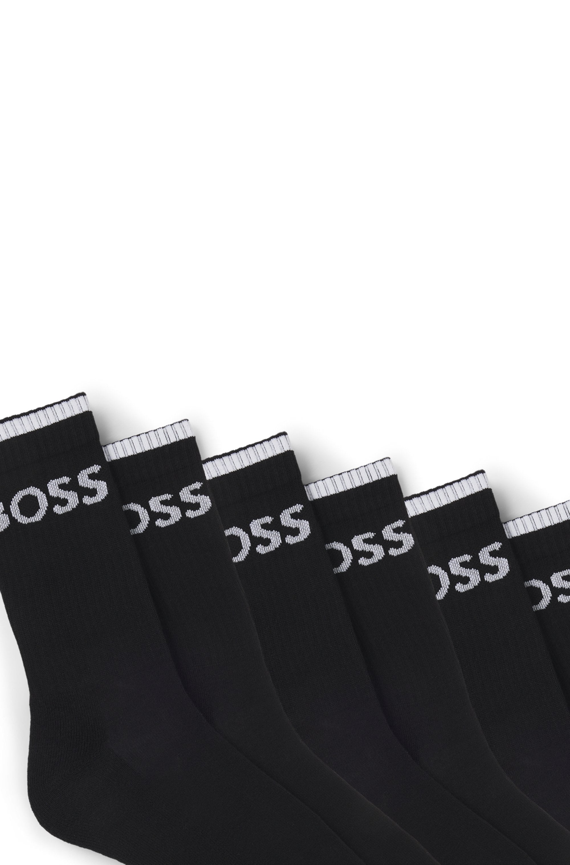 BOSS Chaussettes d'affaires »6P QS Stripe CC« Packung, 6er, 6 Couple tlg. mit BOSS Schriftzug