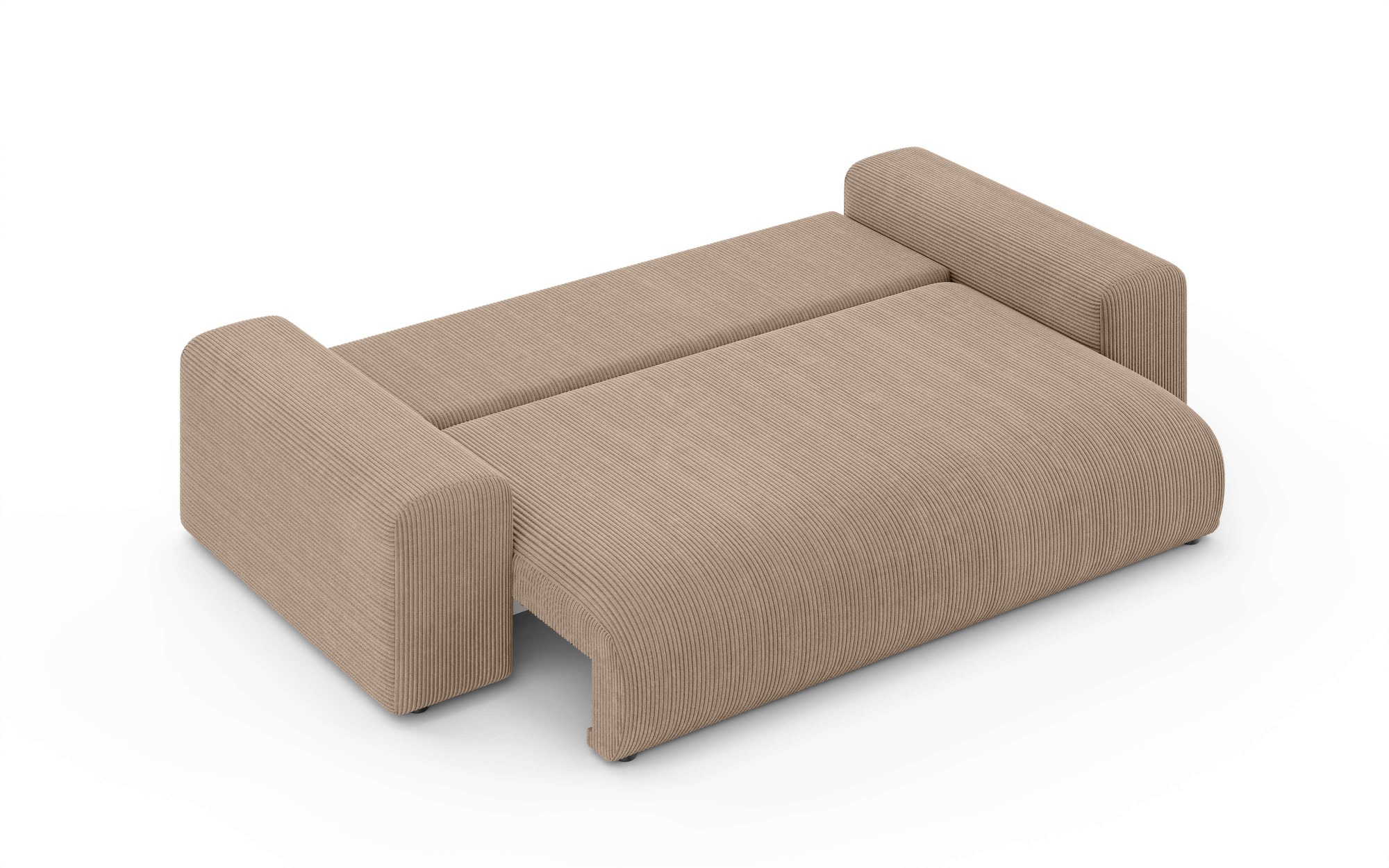 Home affaire Canapé Big »LAKESIDE 3-Sitzer Schlafsofa mit Bettkasten, Breite 256,5 cm« Liegefläche 168,5x195 cm, hoher Sitzkomfort, Masse B/T/H: 256/122/82cm