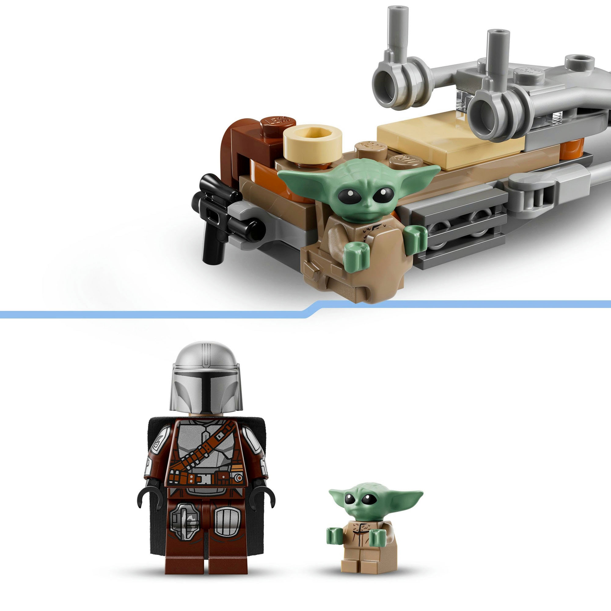 LEGO® Pions de construction »Der Mandalorianer und Grogu auf ihrem Speeder Bike (75436)« LEGO Star Wars