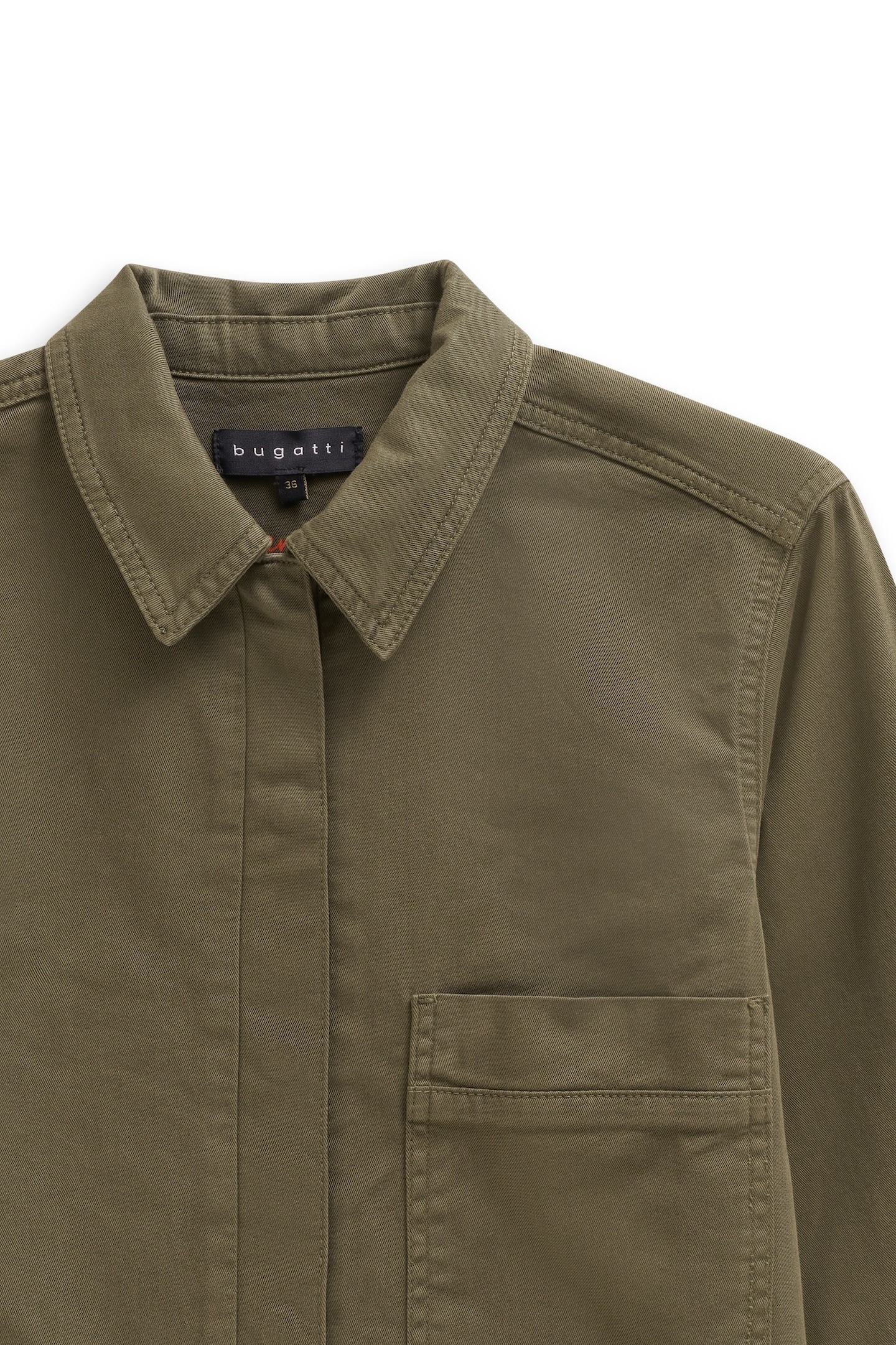 bugatti Veste en jean »Hemdkragen« mit verdeckter Knopfleiste