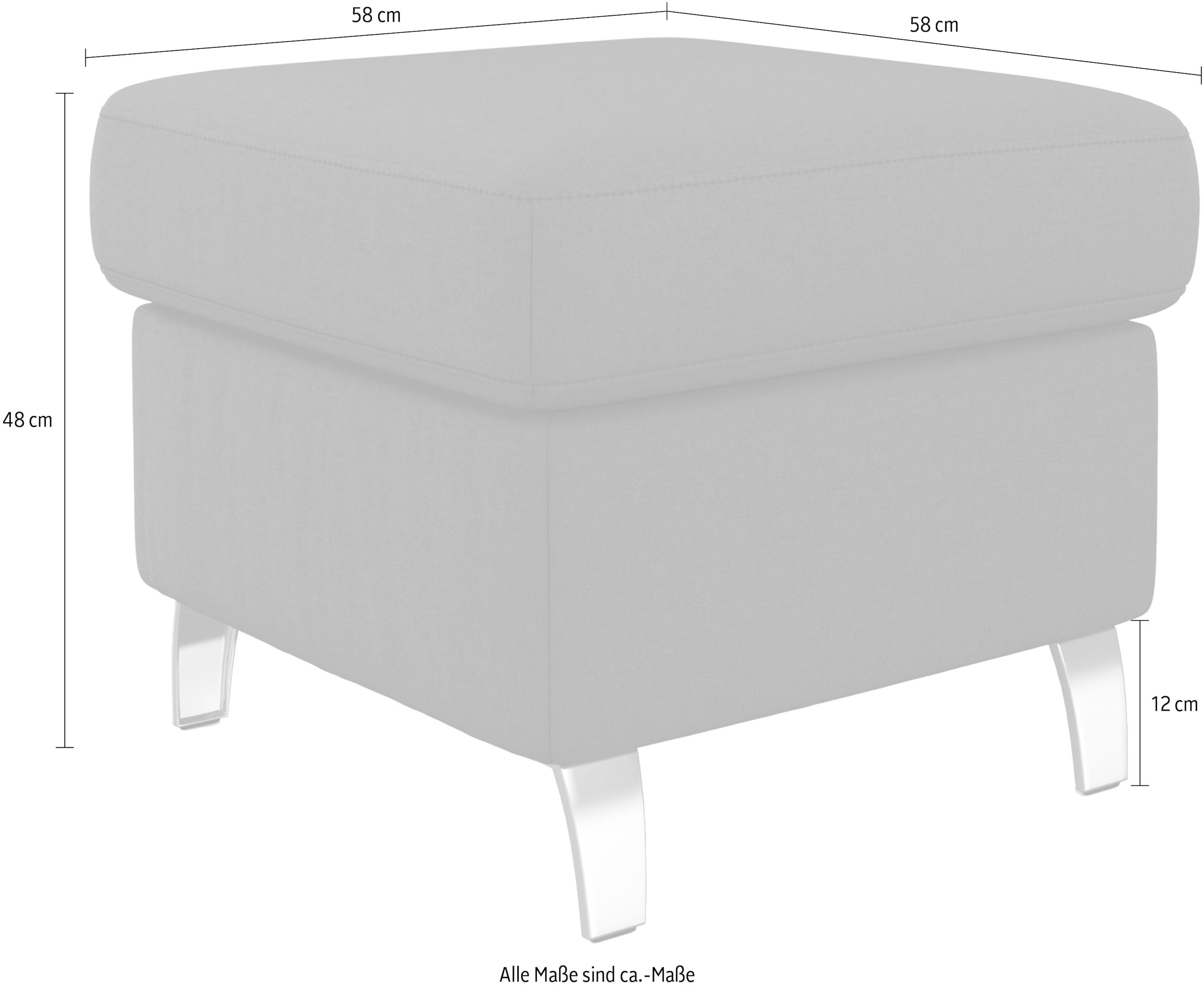 sit&more Tabouret de rangement »Visby« également disponible avec housse "Soft clean" nettoyable à l'eau