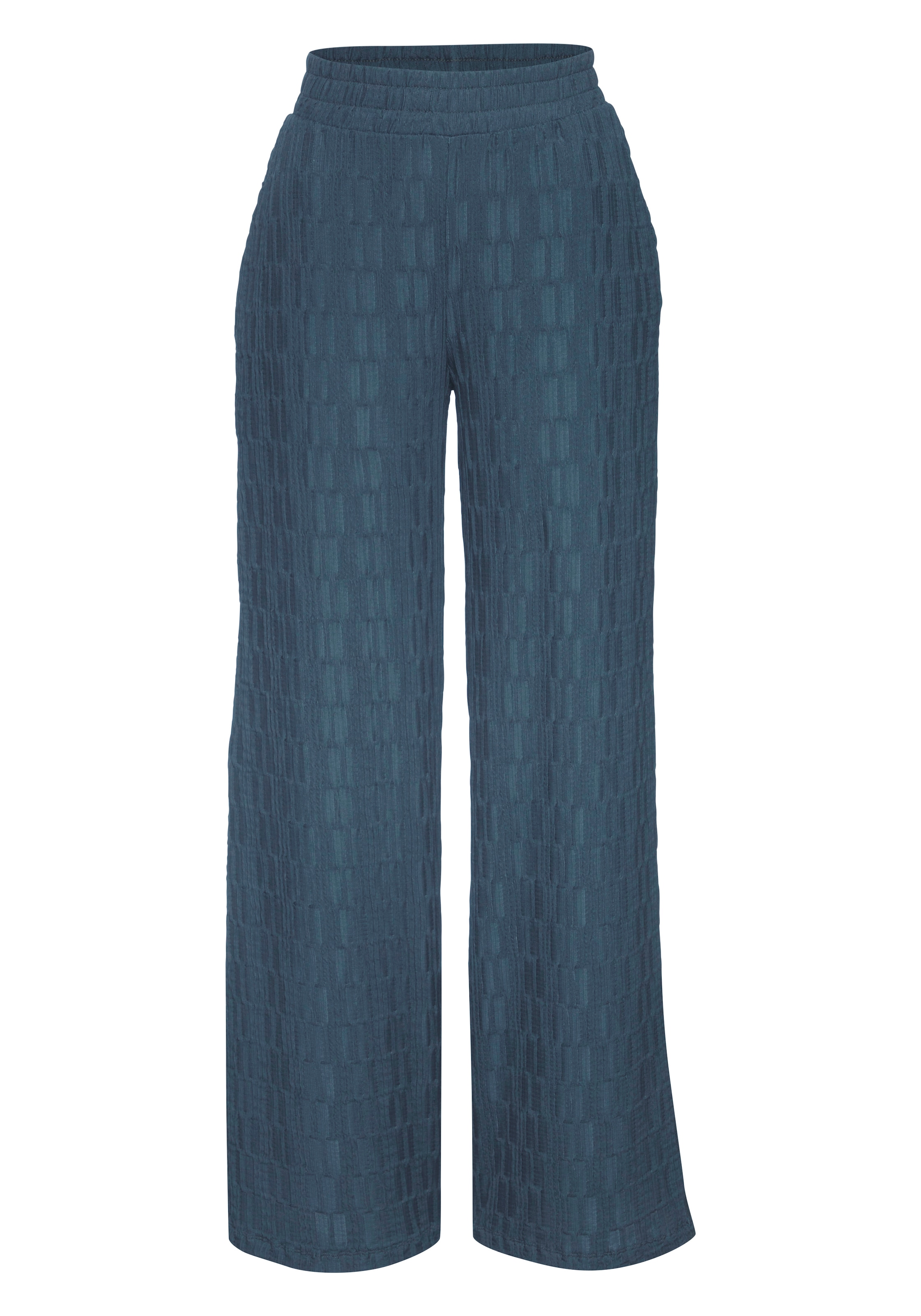 LASCANA Homewearhose »-Relaxhose«  lässige Form mit Wabendesign, Loung- und Homewear