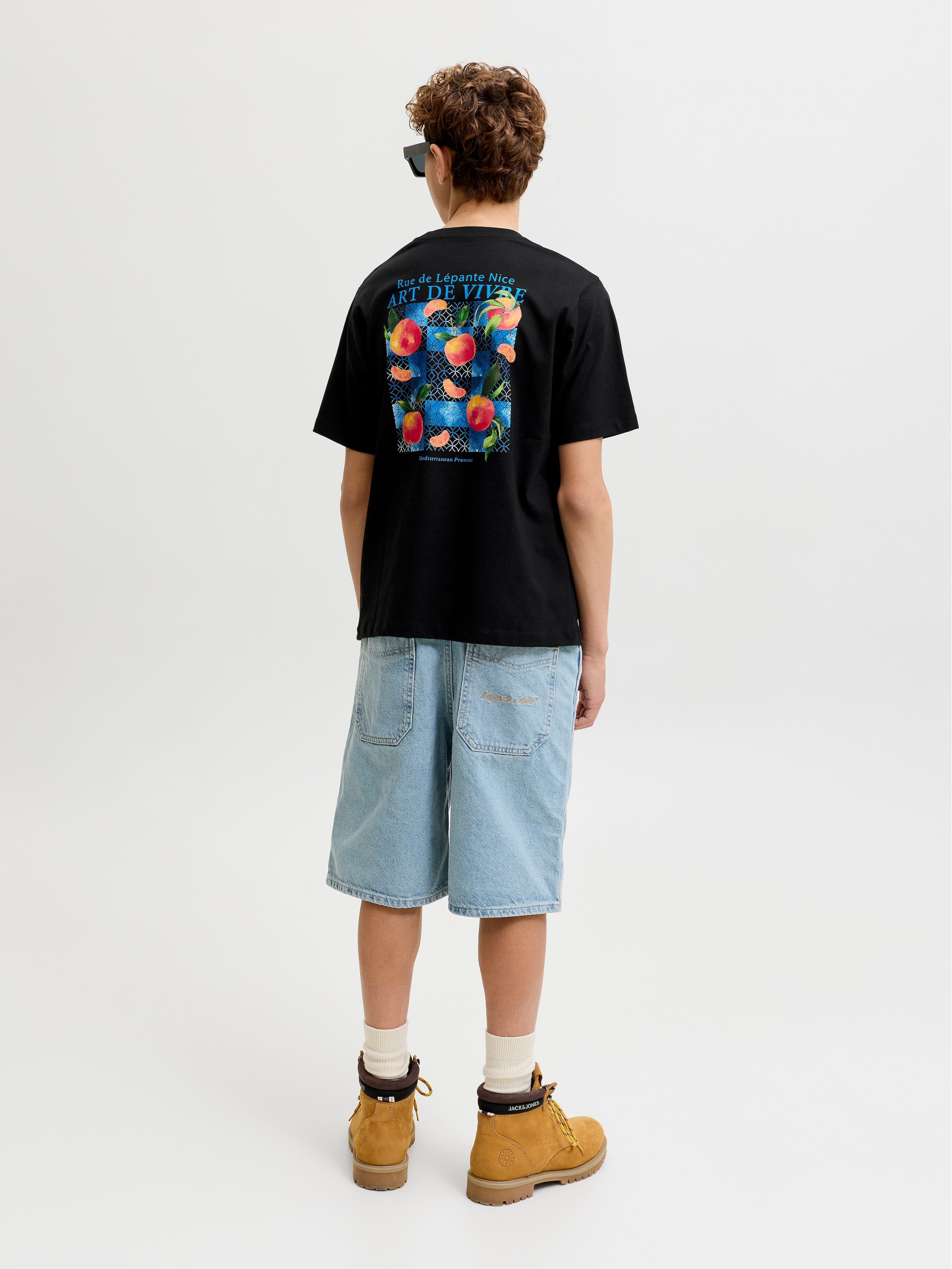 Jack & Jones Junior T-Shirt »JJLEMON TEE SS CREW NECK JNR« mit Logoprint
