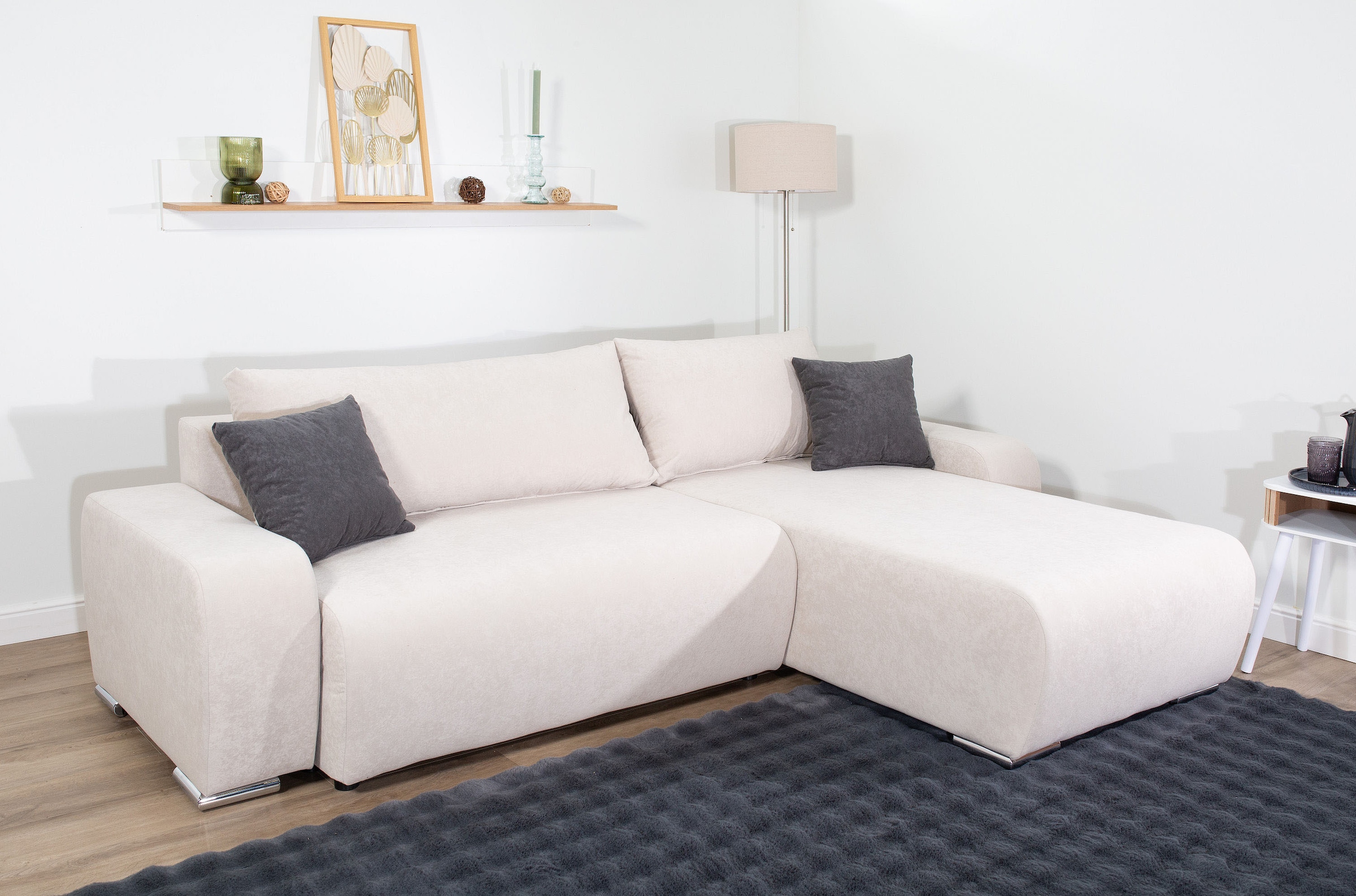COLLECTION AB Ecksofa »Pia, L-Form, Breite 237 cm,  mit Schlaffunktion« inkl. Bettfunktion und Bettkasten
