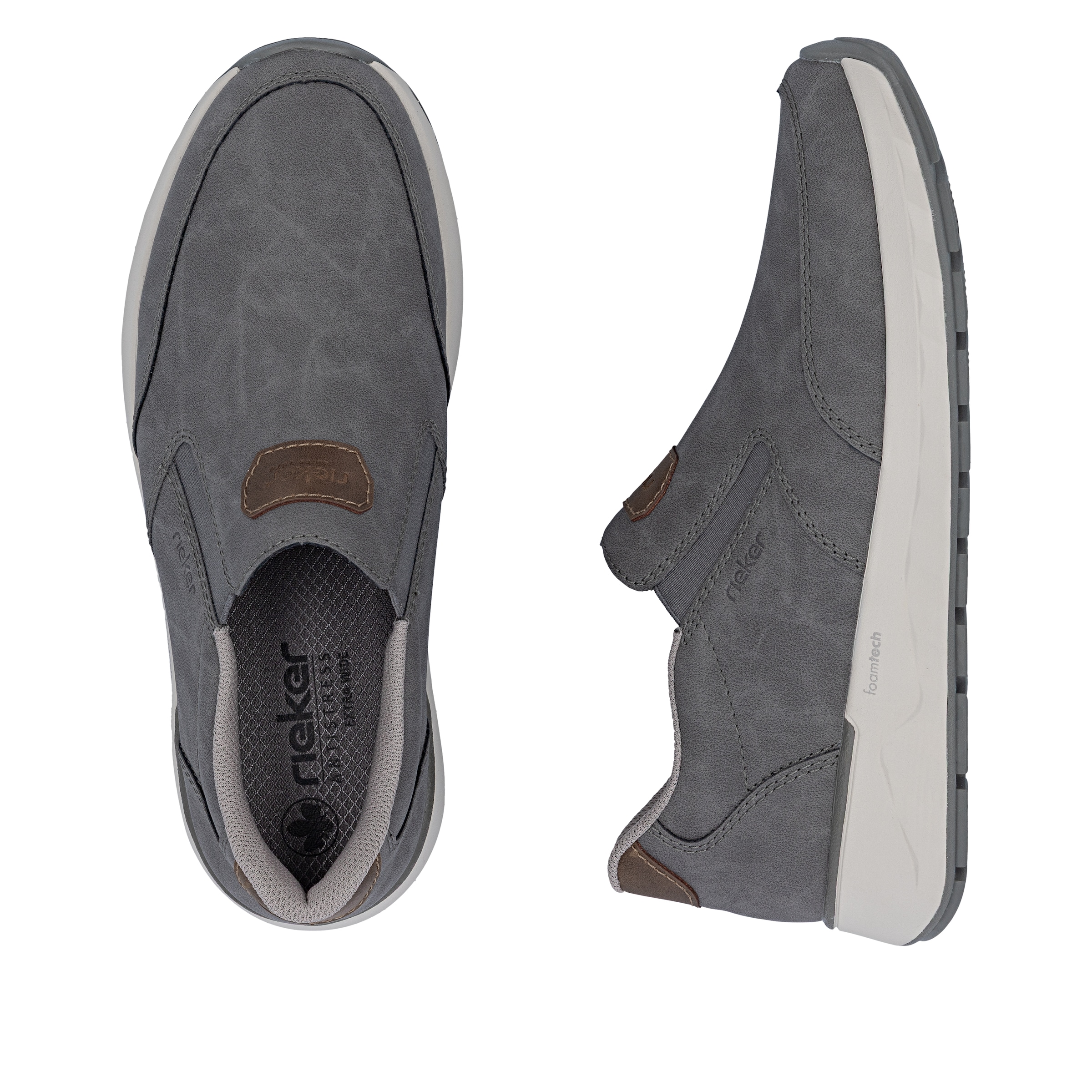 Rieker Baskets slip-on  slipper, chaussure à enfiler, sneaker décontracté, chaussure basse avec inserts stretch