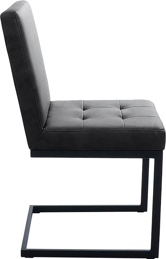 K+W Komfort & Wohnen Chaise de salle à manger »Freischwinger« () 1 cuisChâssis cantilever en tube carré noir, grand confort d'assise