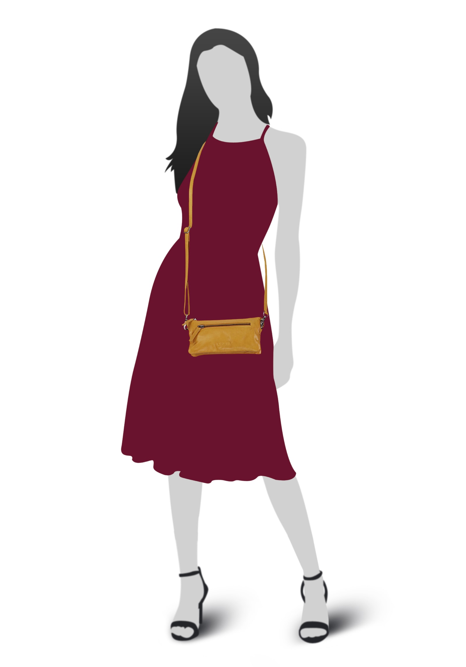 WouWou Umhängetasche echt Leder