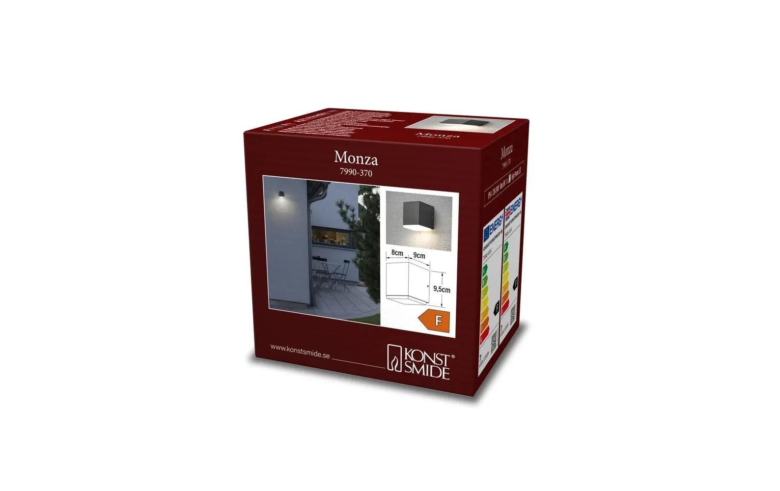 KONSTSMIDE Lampe murale »Wandleuchte Monza High Power LED Down, anth. Lackiertes Alu« Module LED blanc chaud