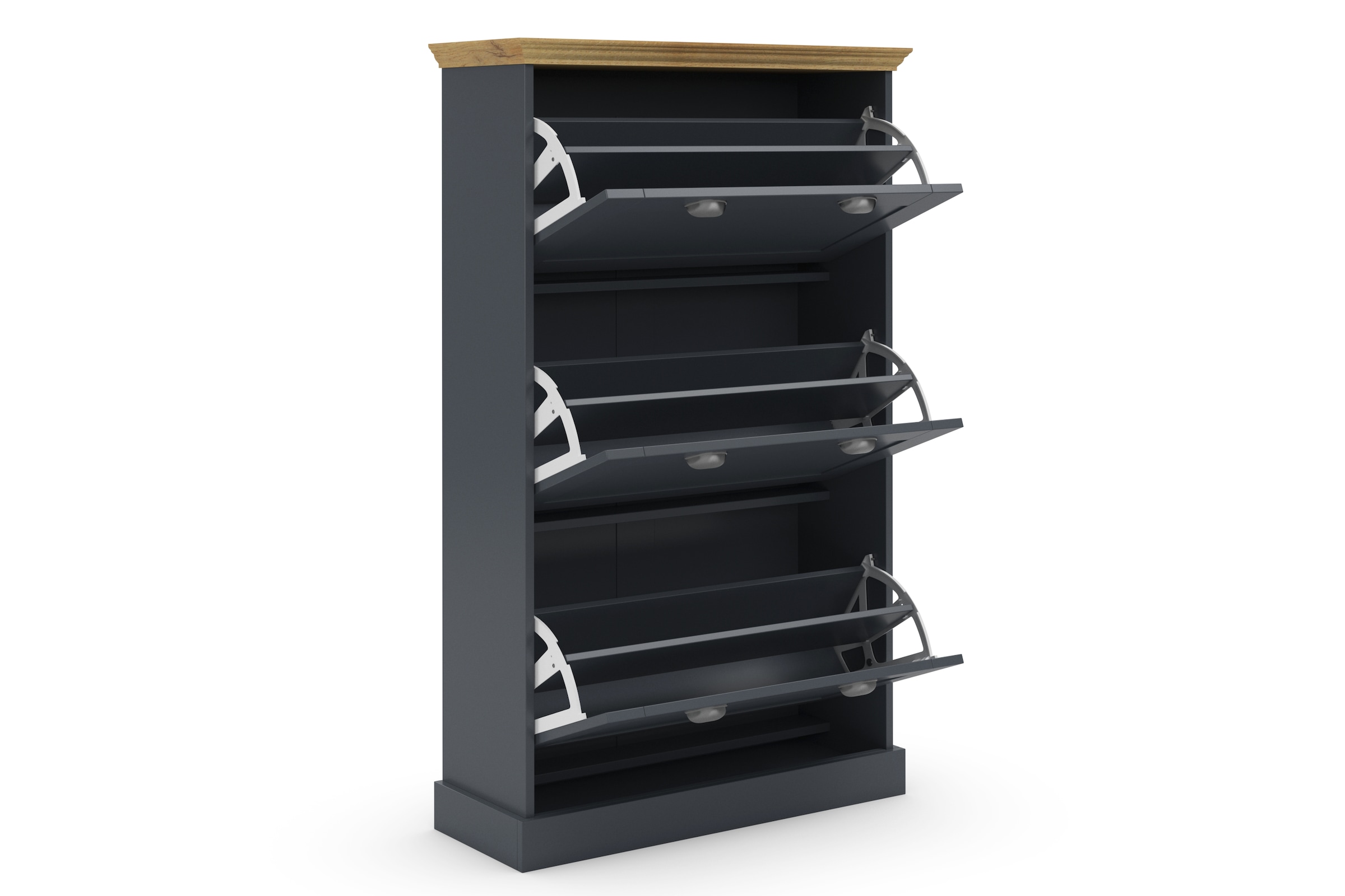 GOODproduct Schuhschrank »Motala« mit 3 Klappen, Platz für 18-20 paar Schuhe, Breite 80 cm, Höhe 132 cm