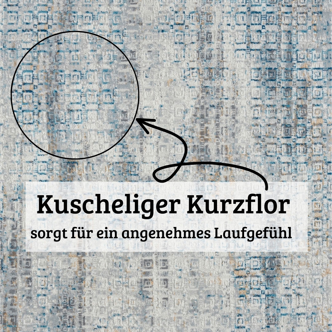 GOODproduct Teppich »Jaxyn« rechteckig 8 mm Höhe Kurzflor, modernes Design, pflegeleicht, Wohnzimmer