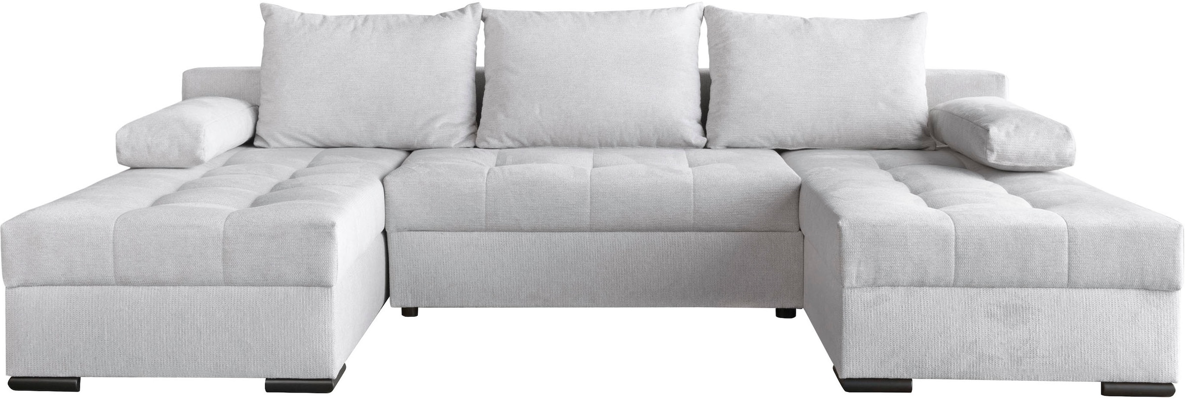 GOODproduct Wohnlandschaft »Home System U-Form, von B: 269-352 cm wählbar, 6 Varianten zur Auswahl« Bettfunktion, Bettkasten & Zierkissen, Federkern