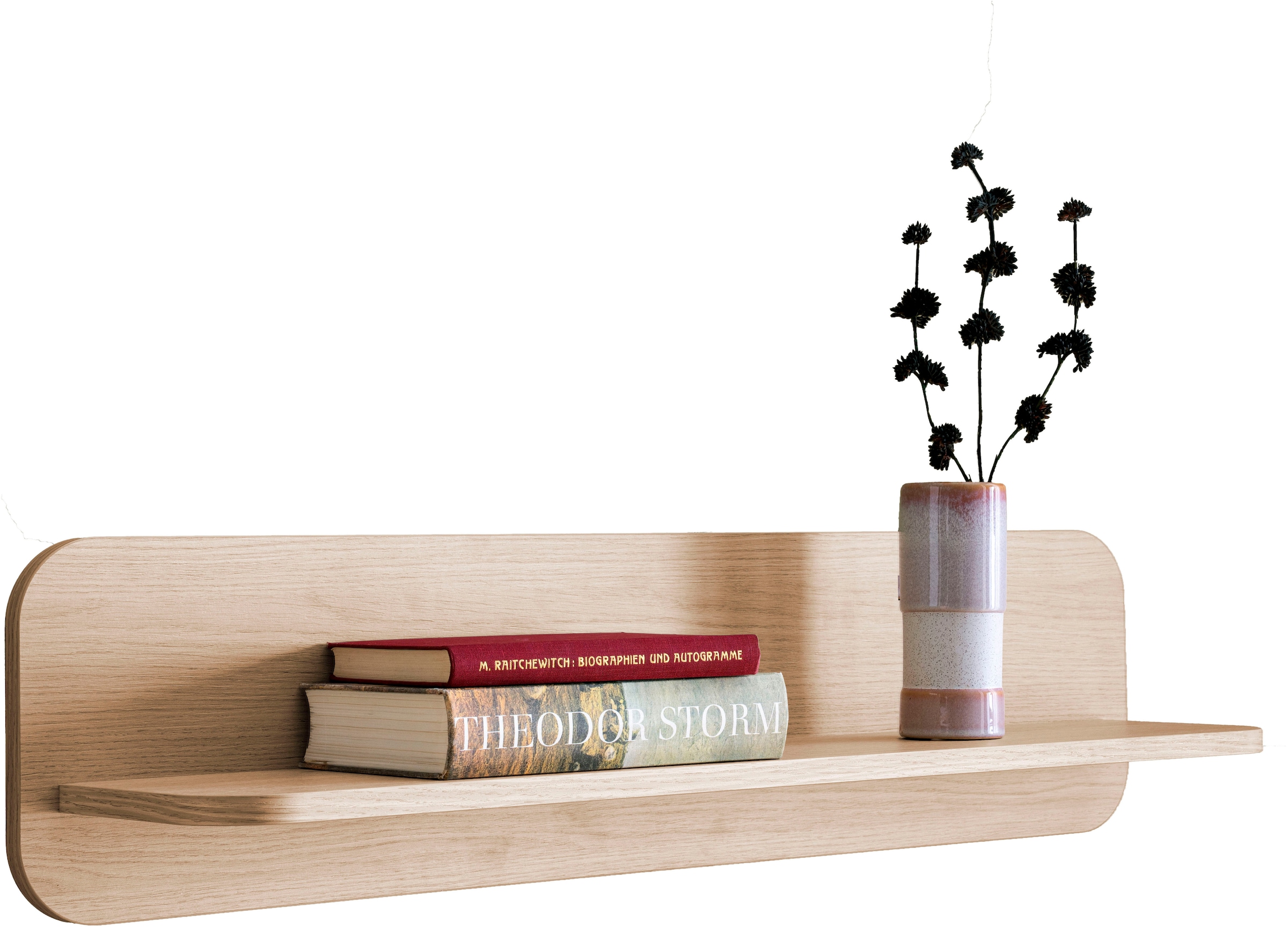 Home affaire Wandregal »Torsby, modernes Wandboard Wandhalter mit Ablagefläche, 90 cm breit« vielseitig einsetzbares Hängeregal, abgerundete Ecken