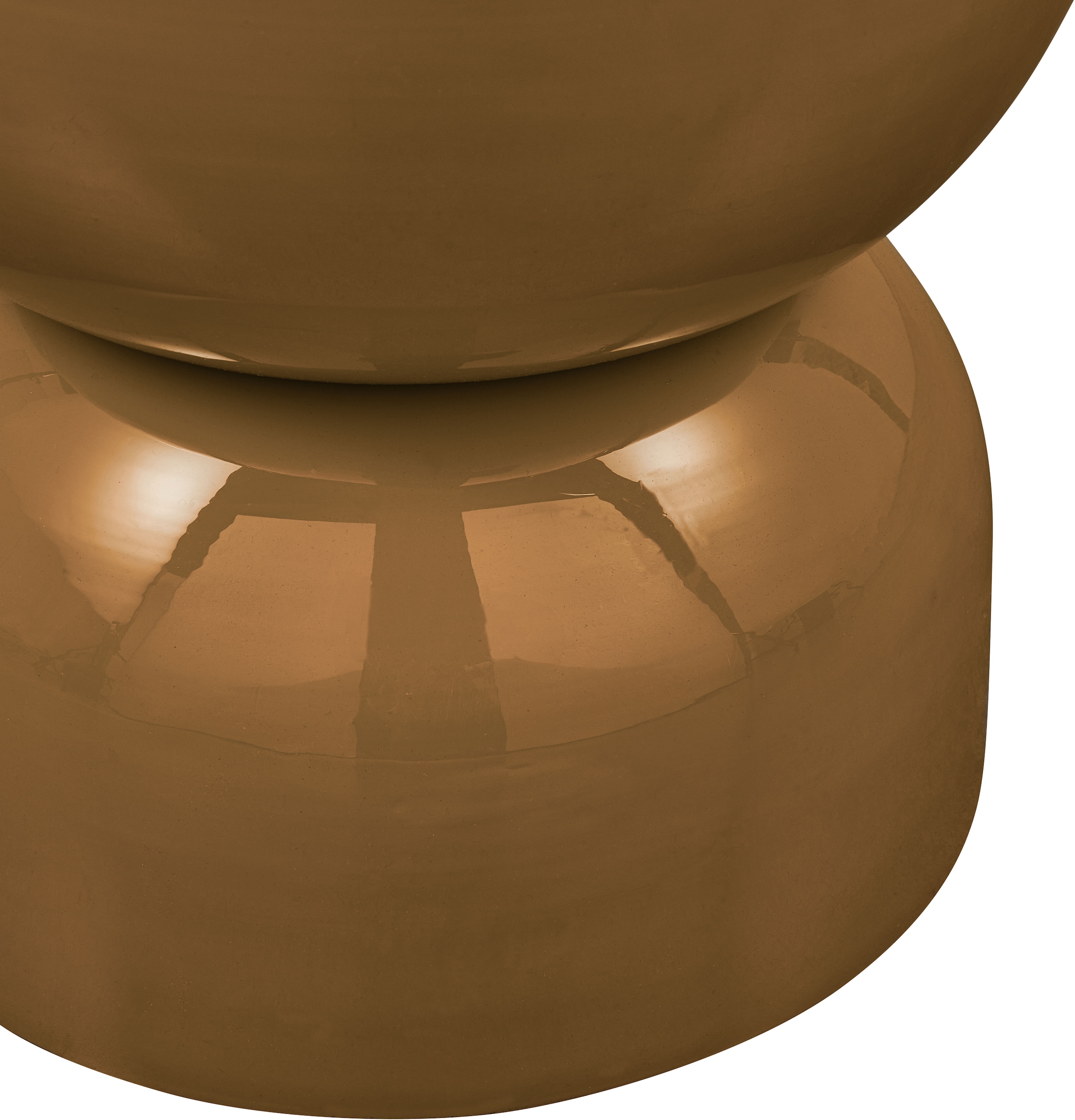 WOOOD Table d'appoint »Glanz Metall mit Hochglanz-Lackierung in spielerischer Form« H 47 x L 32 x P 32 cm, capacité de charge 25 kg, revêtement protecteur à vie