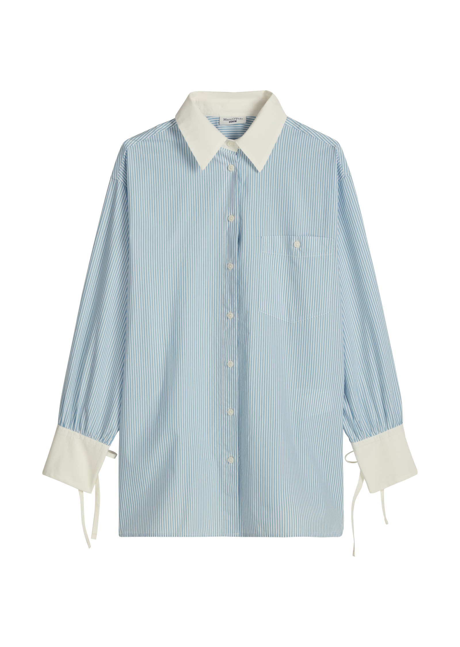 Marc O'Polo DENIM Blouse à manches longues blouse rayée ample en popeline effet papier