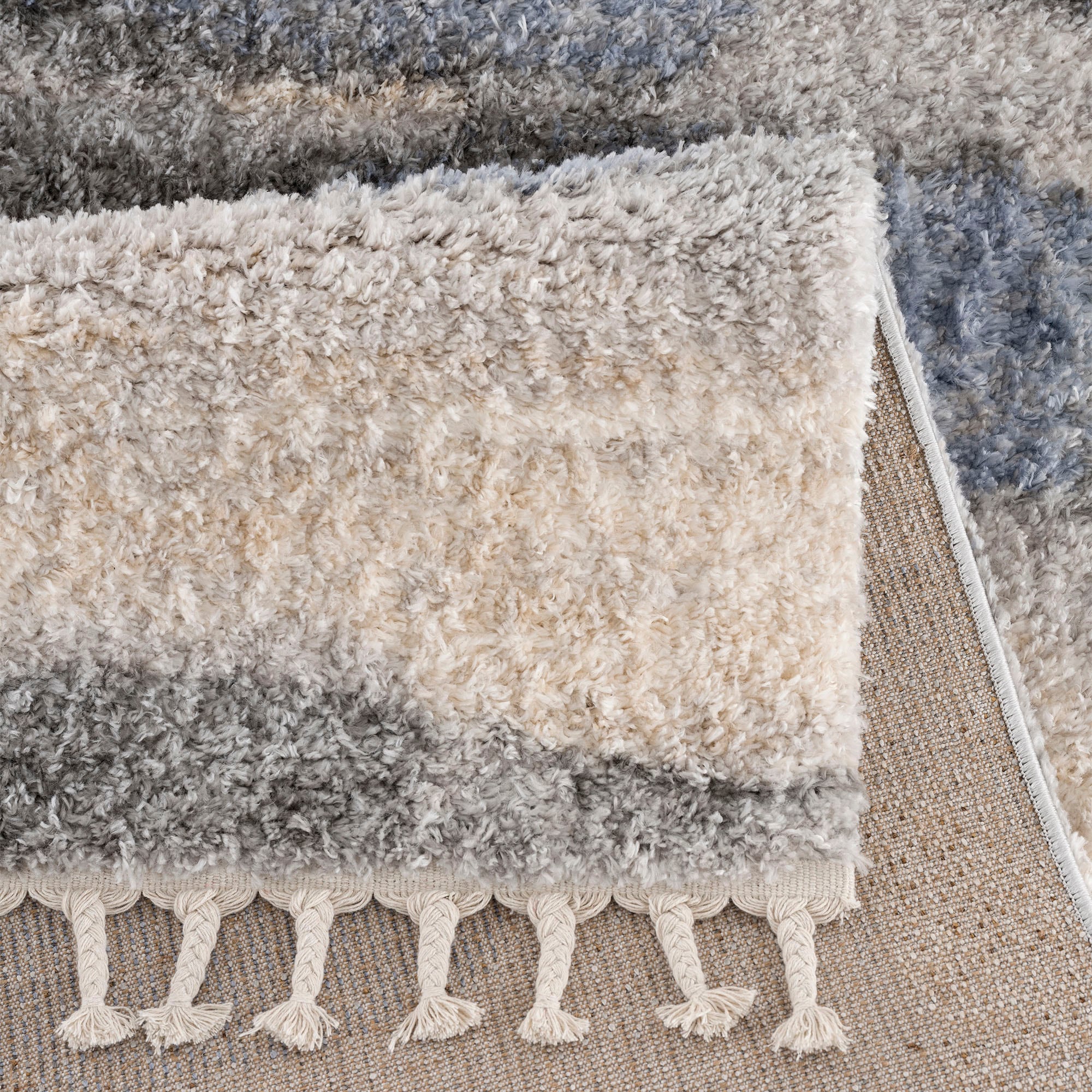 Sanat Hochflor-Teppich »Versay 1506« rechteckig 45 mm Höhe Wohnzimmer, Langflor, Shaggy Teppich