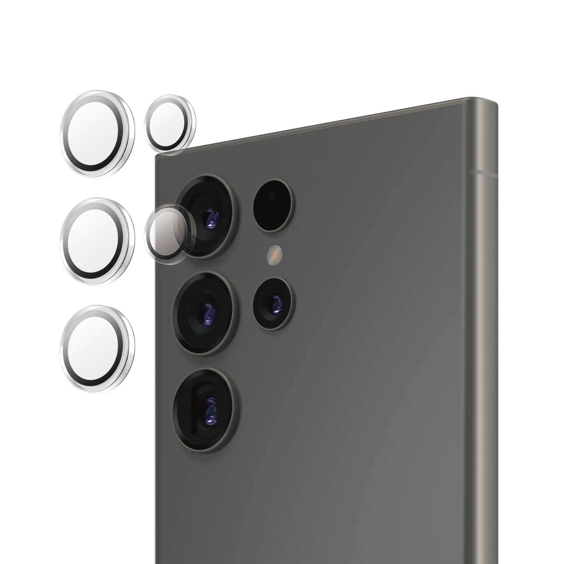 PanzerGlass Verre de protection pour appareil photo »Hoop Camera Lens Protection« für Samsung Galaxy S25 Ultra Kameraschutz, Schutzfolie, Schutzglas, kratz- & stossfest