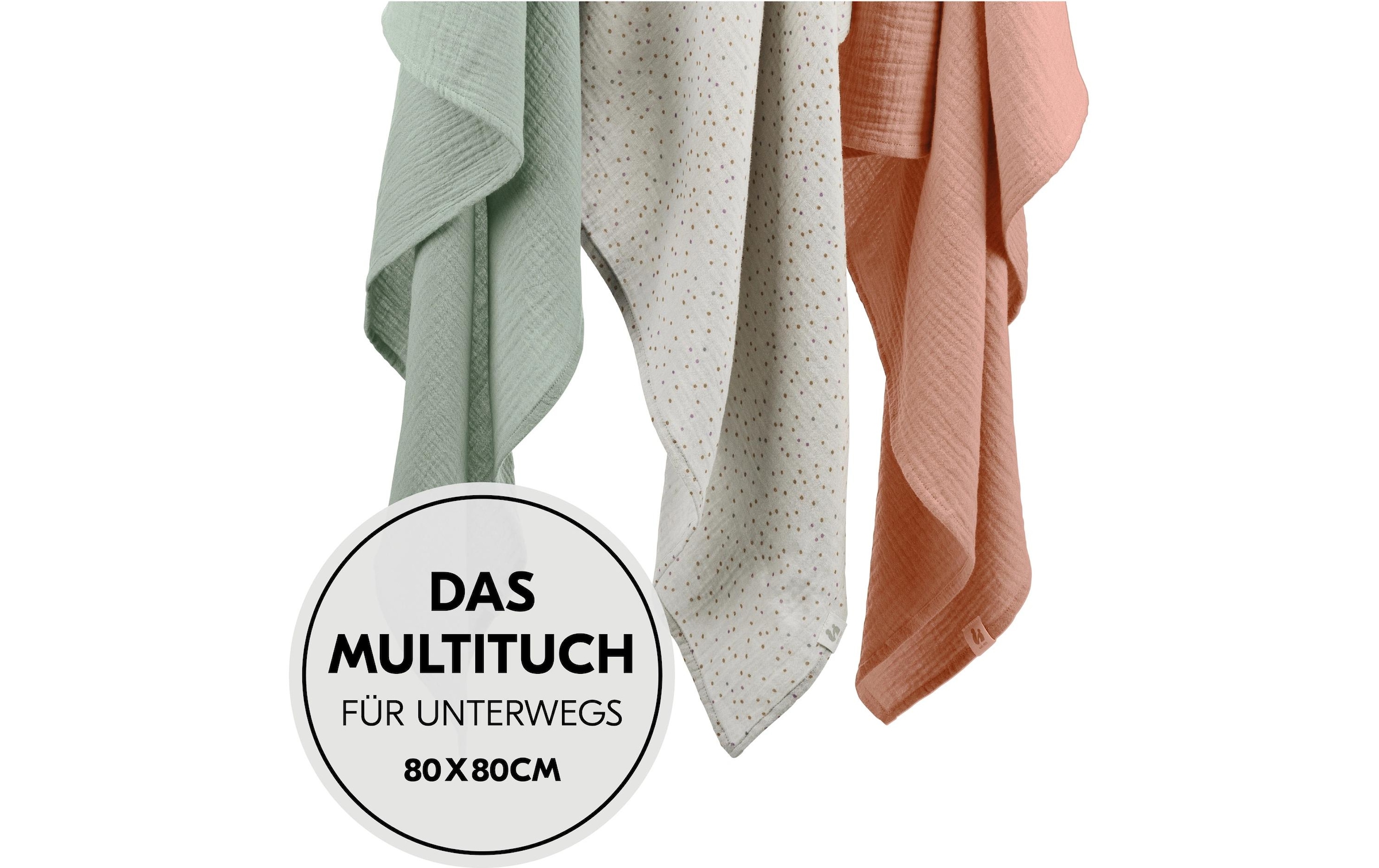 Hauck Schnuffeltuch »Cuddle N Clean 3Set Sage-Beige-Dots-Cork« 3 tlg.