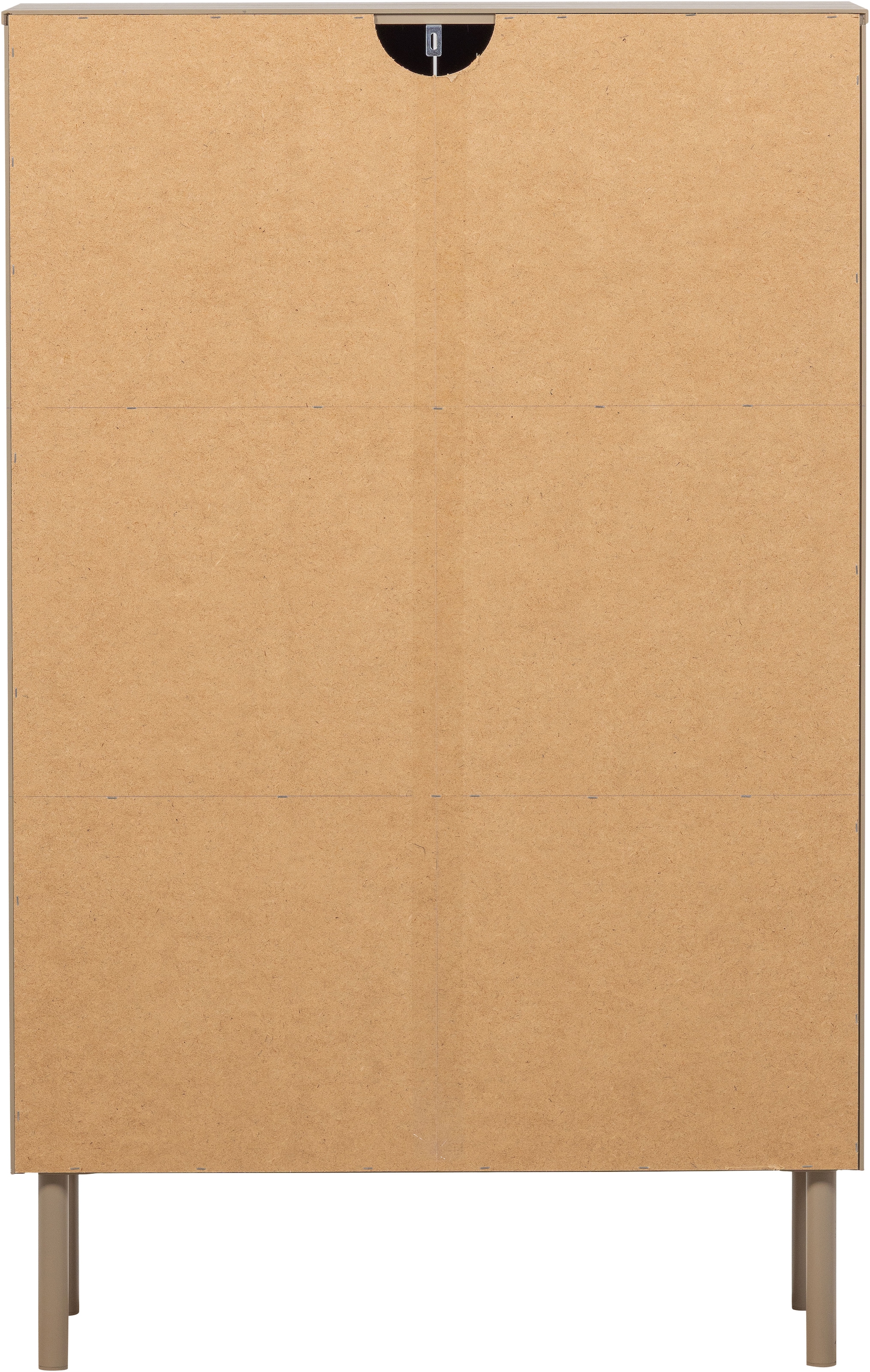 WOOOD Highboard »Gunnar FSC®-Mix Massivkiefer mit Dämpfung Funktion, 85 x 39 x 135 cm« Abgerundete Ecken, Tragkraft 15 kg pro Einlegeboden,sichtbare Maserung