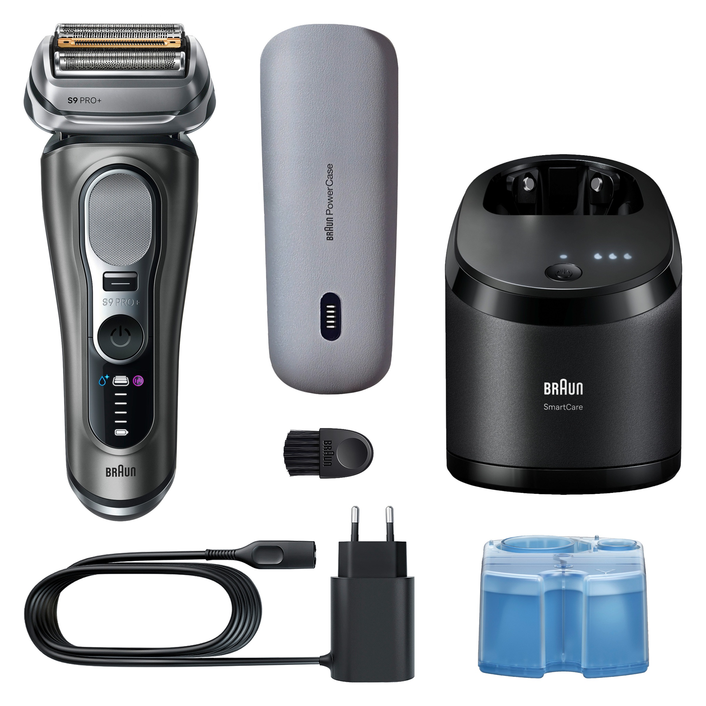 Braun Rasoirs électriques »Series 9 9675cc« centre Smart Care Tondeuse de précision intégrée 5+1 lames de précision ultra fines, étui de chargement, centre SmartCare 6-en-1