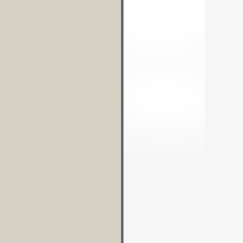 Home affaire Table basse »REAL TV-Möbel, 240 cm breit, 40/60 cm hoch, Hochglanz oder matt« mit 2 abgerundeten Türen, 1 Klappe, die ein ovales offenes Fach bilden