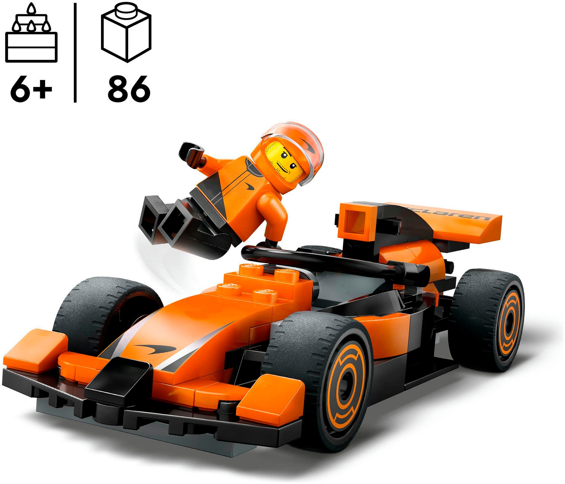 LEGO® Pions de construction »F1® Rennfahrer mit McLaren Rennauto (60442), LEGO City« Made in Europe
