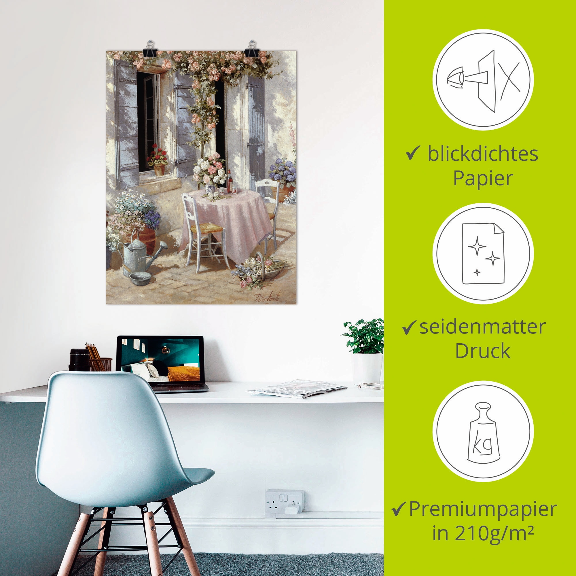 Artland Wandbild »Einladung« Garten 1 Stk. tlg. als Leinwandbild, Poster in verschied. Grössen