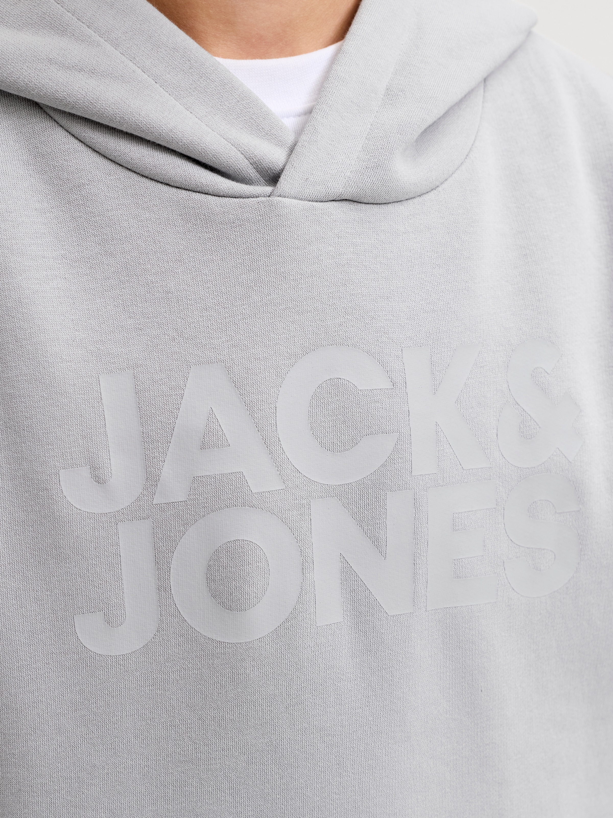 Jack & Jones Junior Kapuzensweatshirt »JJECORP mit Druck, Kängurutasche, pflegeleicht«, Baumwollmischung, regular fit
