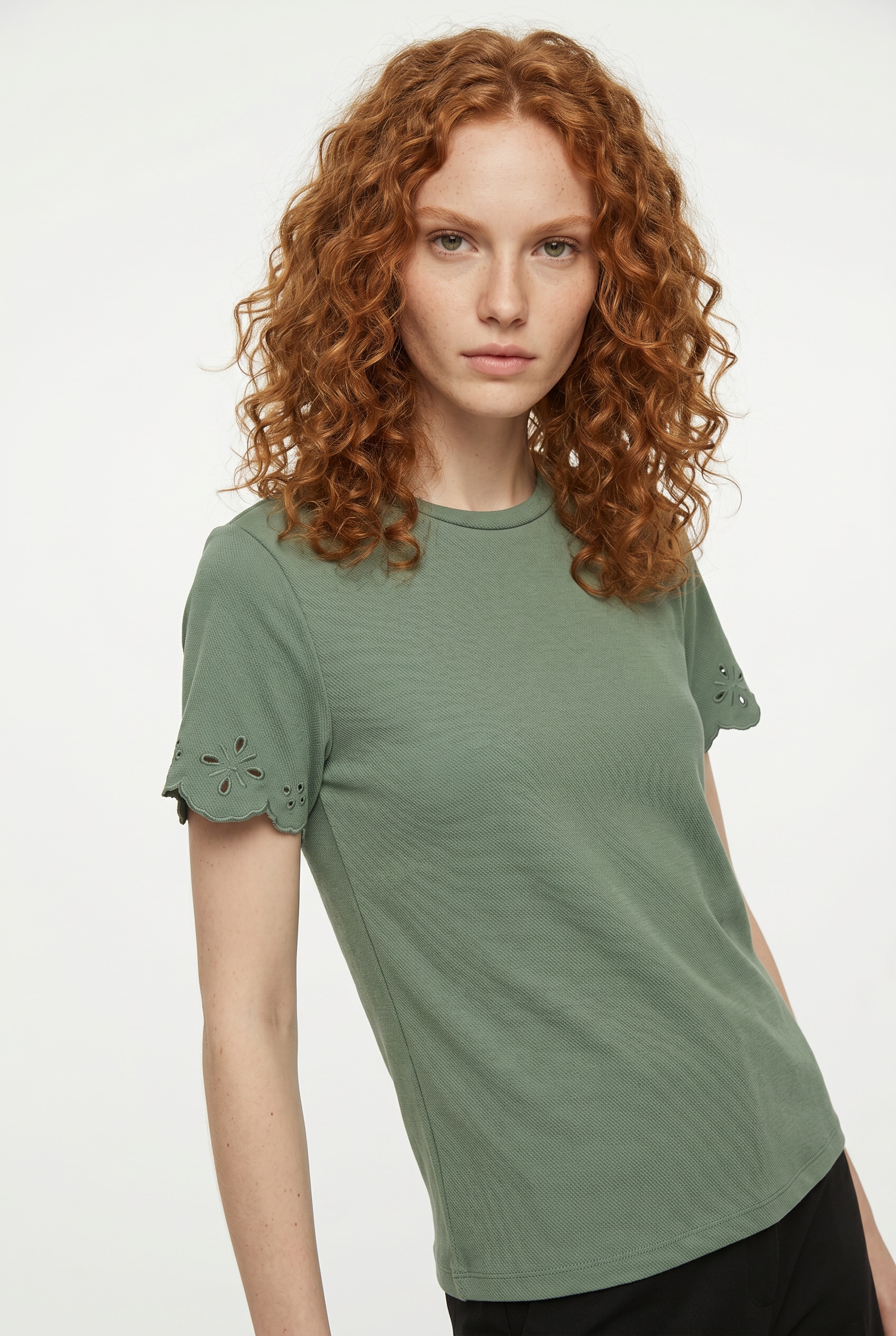 Vero Moda Kurzarmshirt »VMLOUISE SS TOP JRS« Baumwolle, regular fit