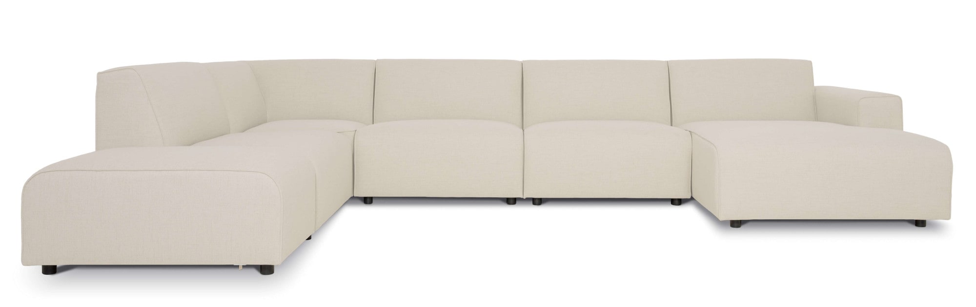 GOODproduct Paysage de salon »Naddine« L. 389 cm, forme en U, tissu structuré effet mélange, suspension ondulée