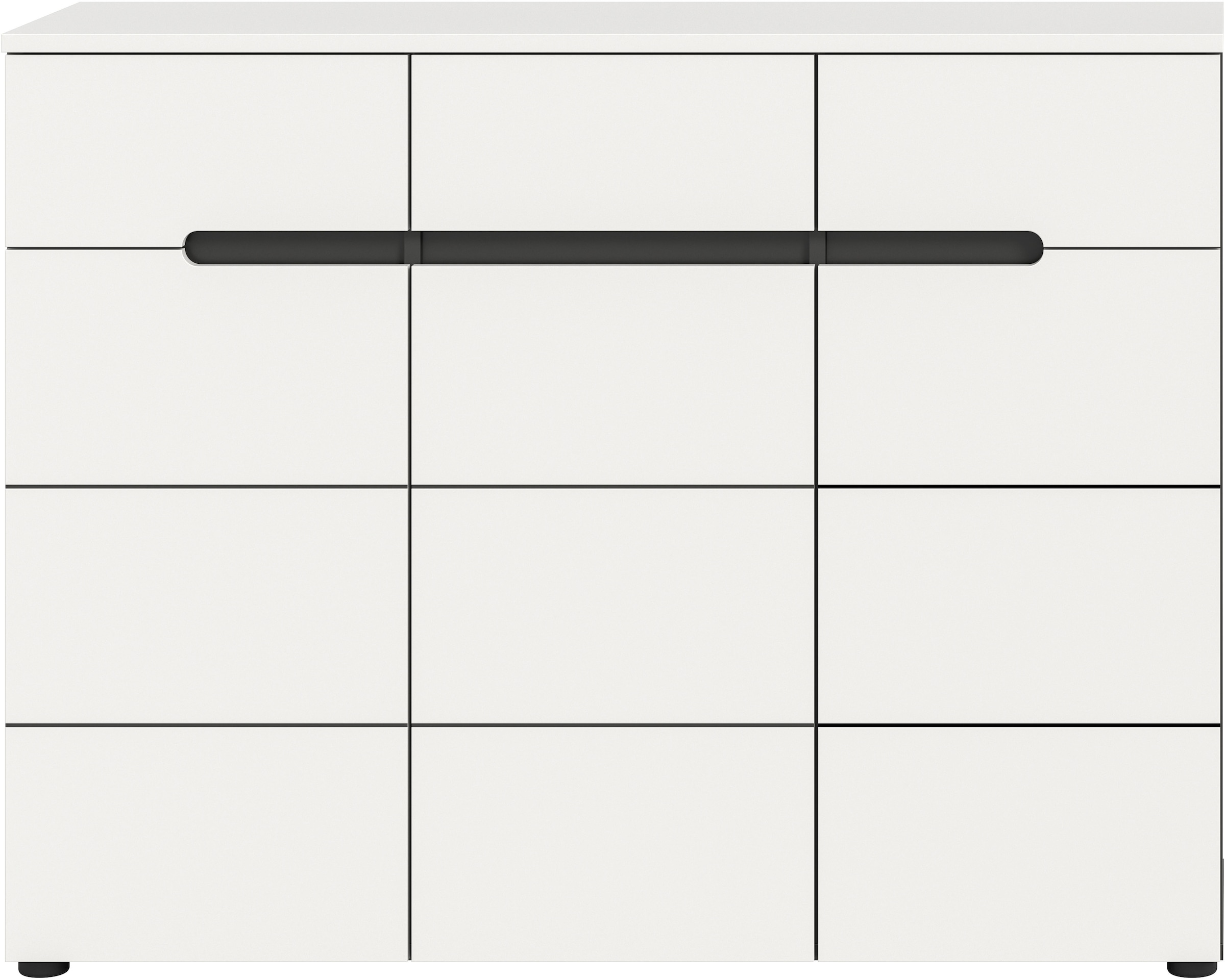 Home affaire Armoire vestiaire »REHAT, TOPSELLER!, Breite 120 cm, 3 Türen, 3 Schubkästen, 12 Fächer« in verschiedenen Farben erhältlich, Platz für ca. 24 Paar Schuhe, 1 cuis tlg. Schuhschrank, Kommode, Schuhkommode, Anrichte, Sideboard