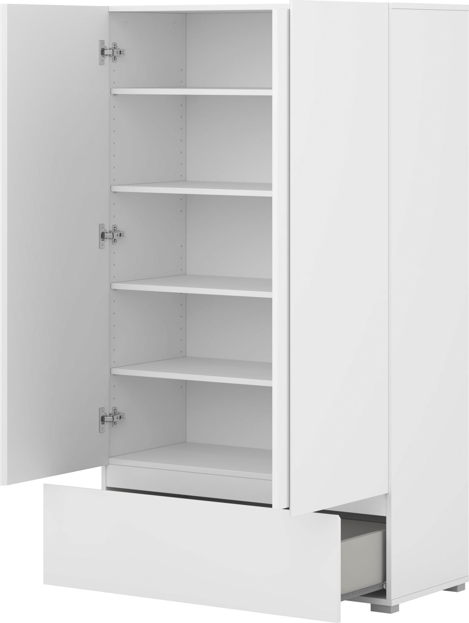 GOODproduct Mehrzweckschrank »Metric,Breite 89 cm, Highboard, Universalschrank, Garderobe« Waescheschrank mit viel Stauraum, Einlegeböden verstellbar