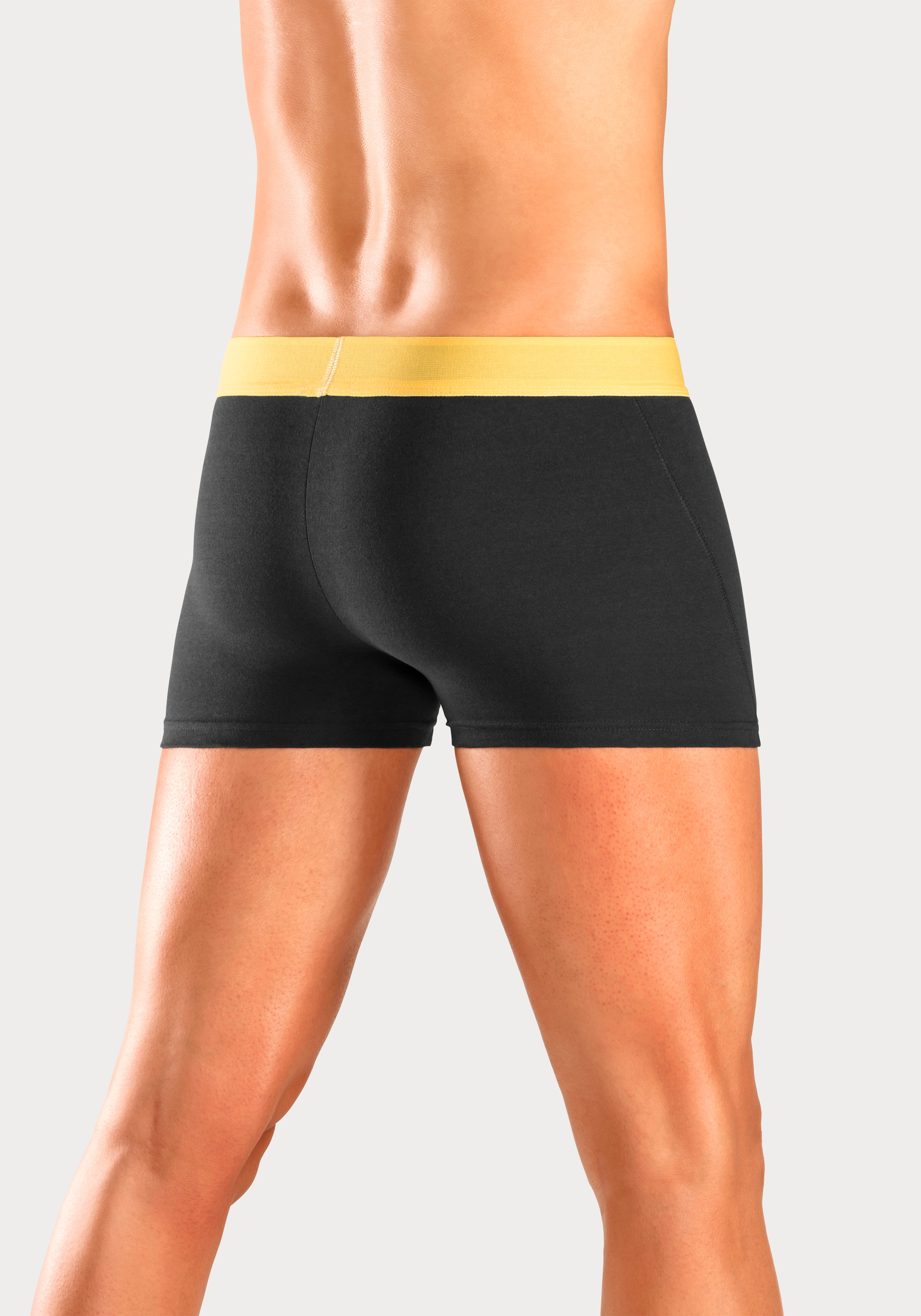 Bruno Banani Boxer »Boxershorts für Herren«, 4 cuis mit farbigen Marken-Schriftzug am Bündchen