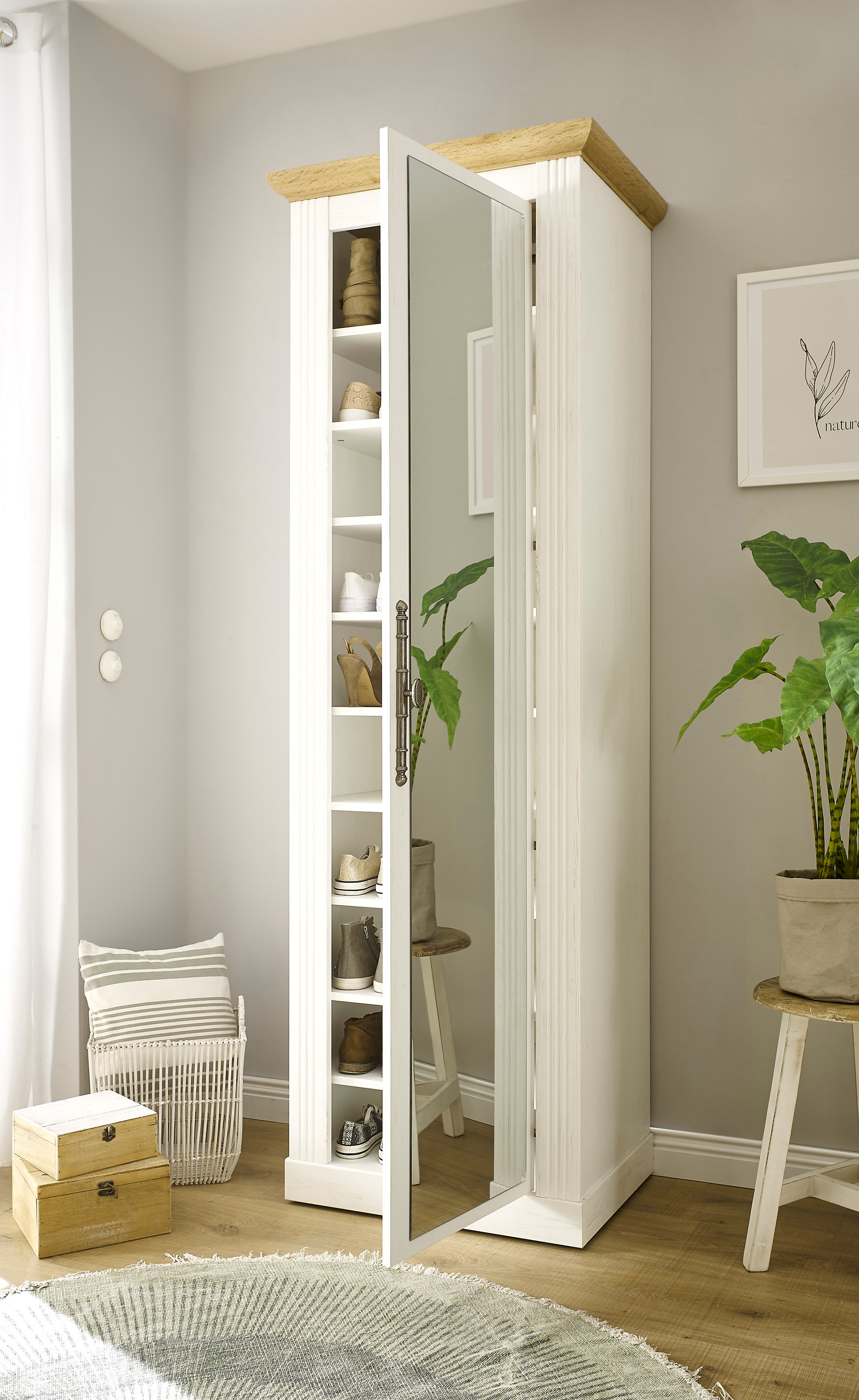 Home affaire Schuhschrank »WESTMINSTER TOPSELLER!« Höhe ca. 203 cm,  im romantischen Landhausstil