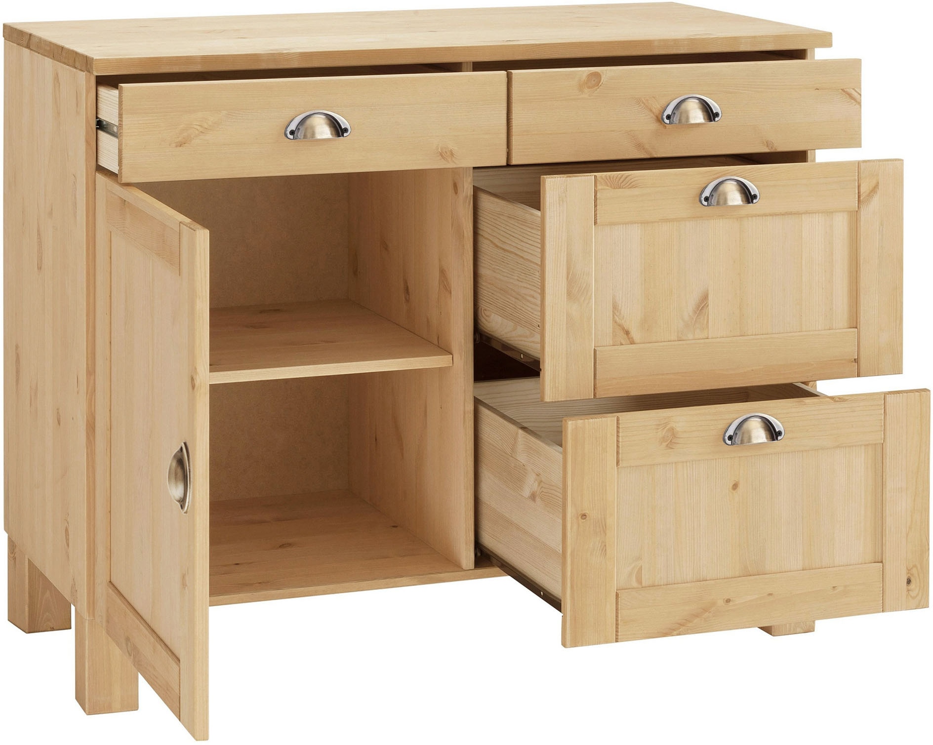 Home affaire Armoire basse »Oslo« 100 cm de large, en 2 profondeurs, avec plan de travail de 23 mm, 2 tiroirs