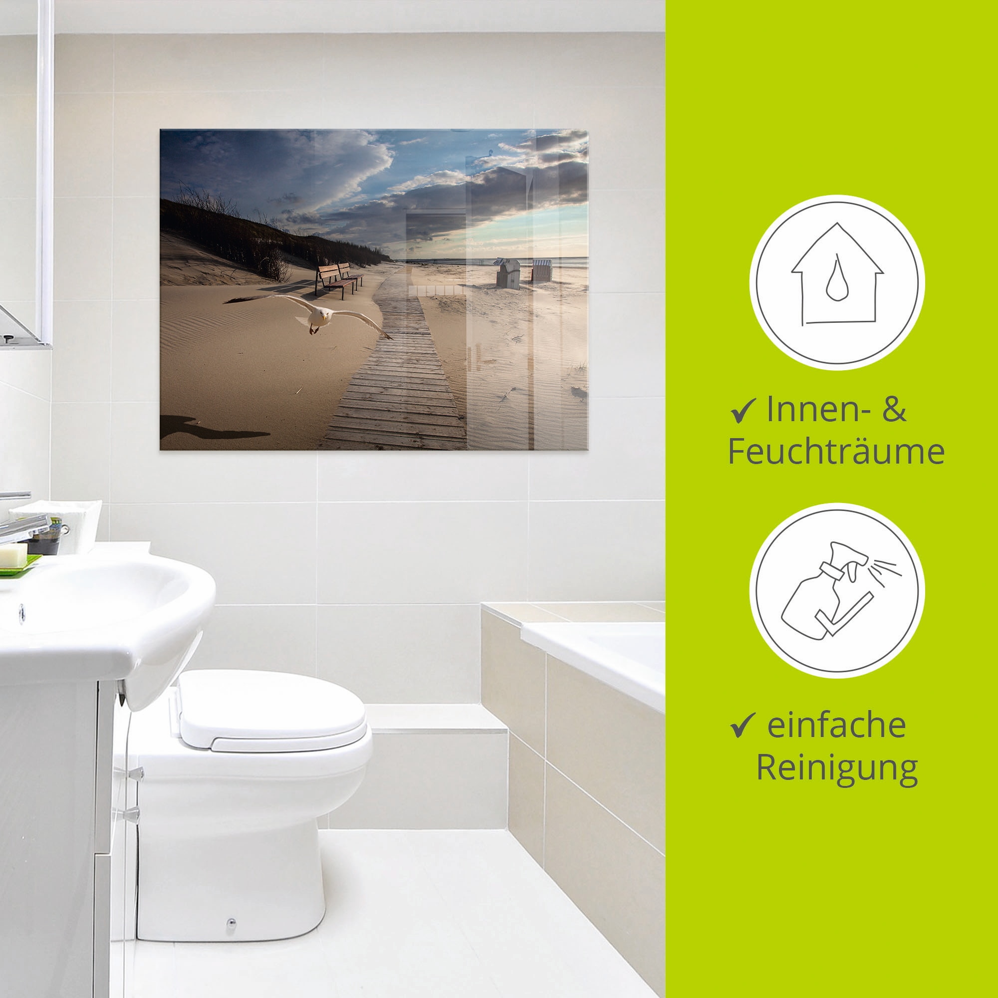 Artland Glasbild »Strandimpressionen« Strand 1 Stk. tlg. in verschiedenen Grössen