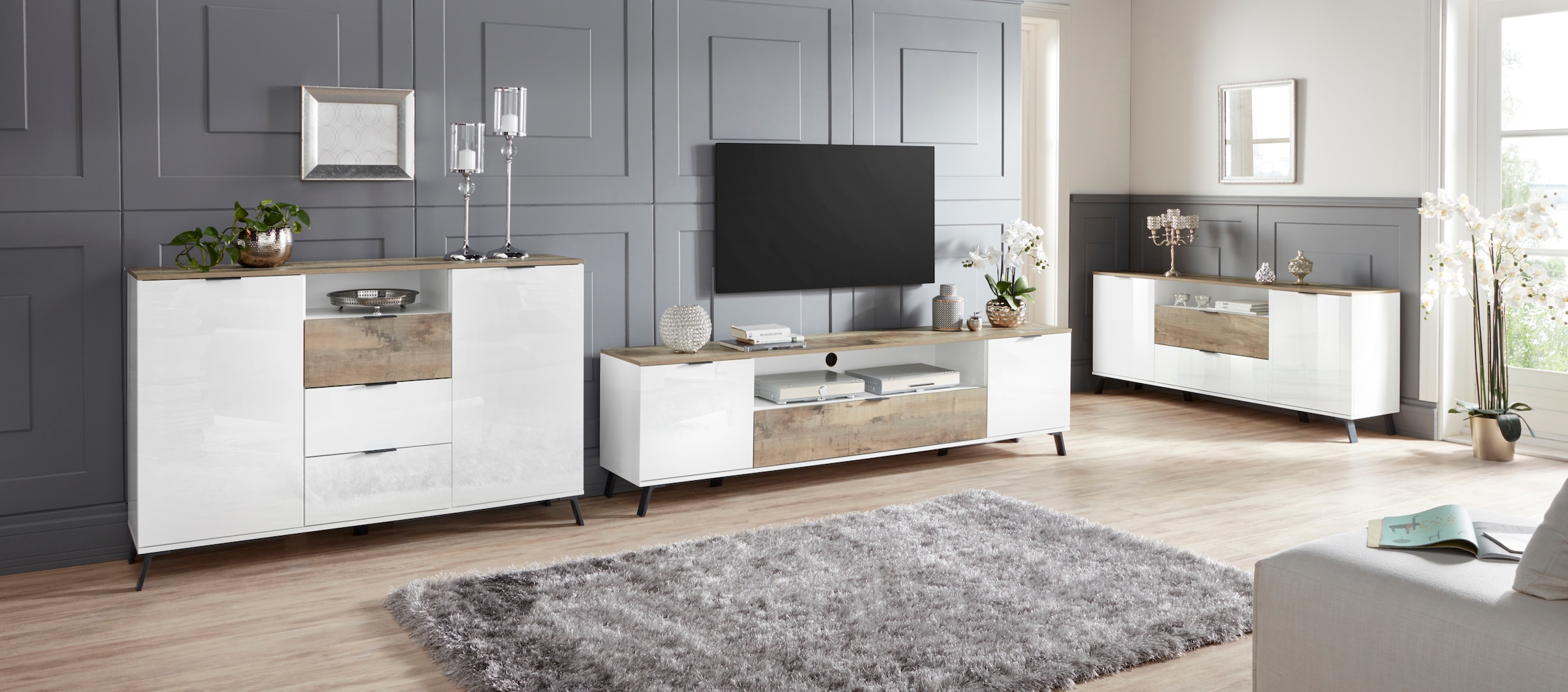 Home affaire Table basse »CASANOVATV-Board, TV-Schrank« Breite ca. 220 cm