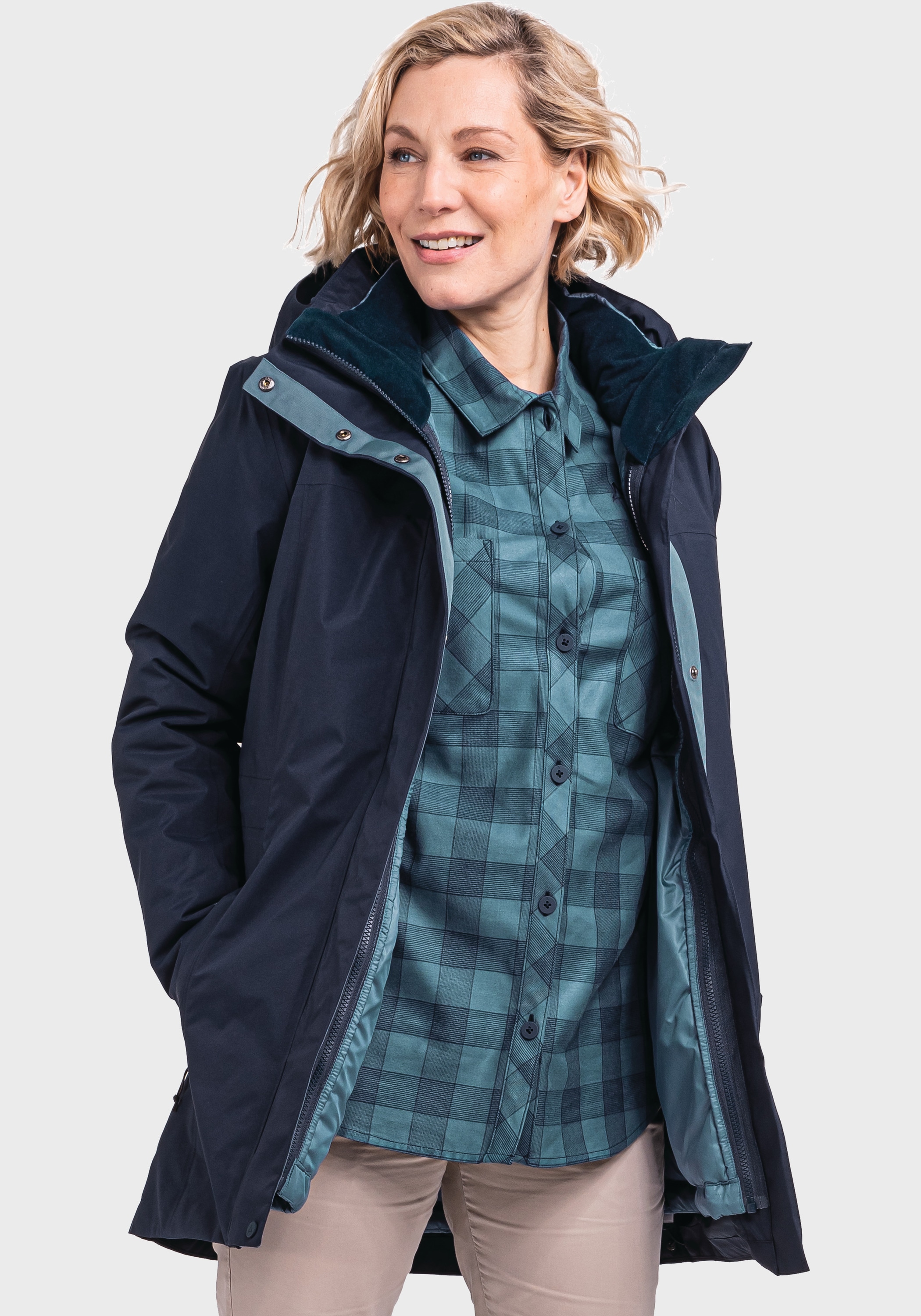 Schöffel Doppeljacke »3in1 Parka Barth L« mit Kapuze