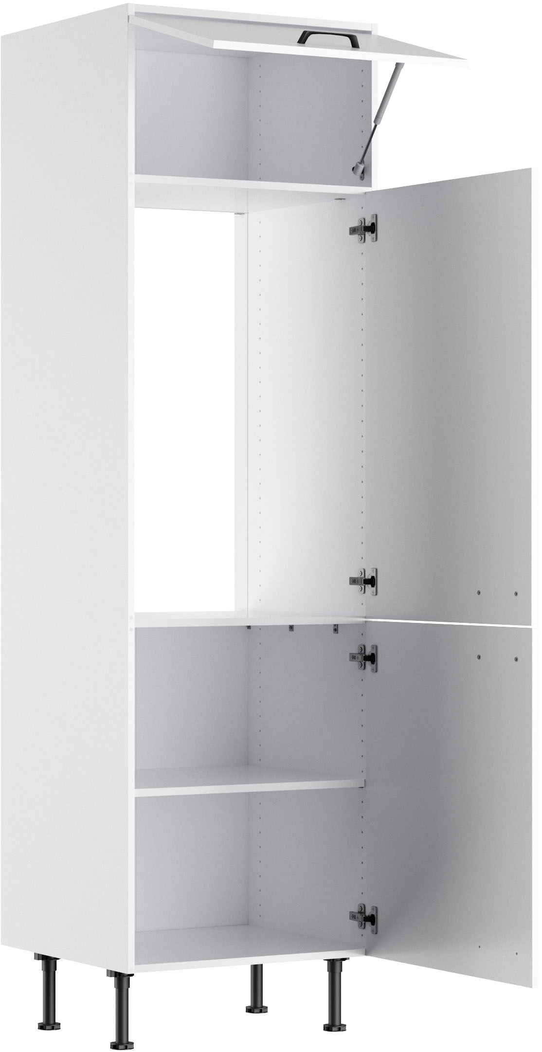 KOCHSTATION Kühlumbauschrank »KS-Paula« 60 cm breit, 211 cm hoch, mit 1 Klappe, 2 Türen, 1 Einlegeboden