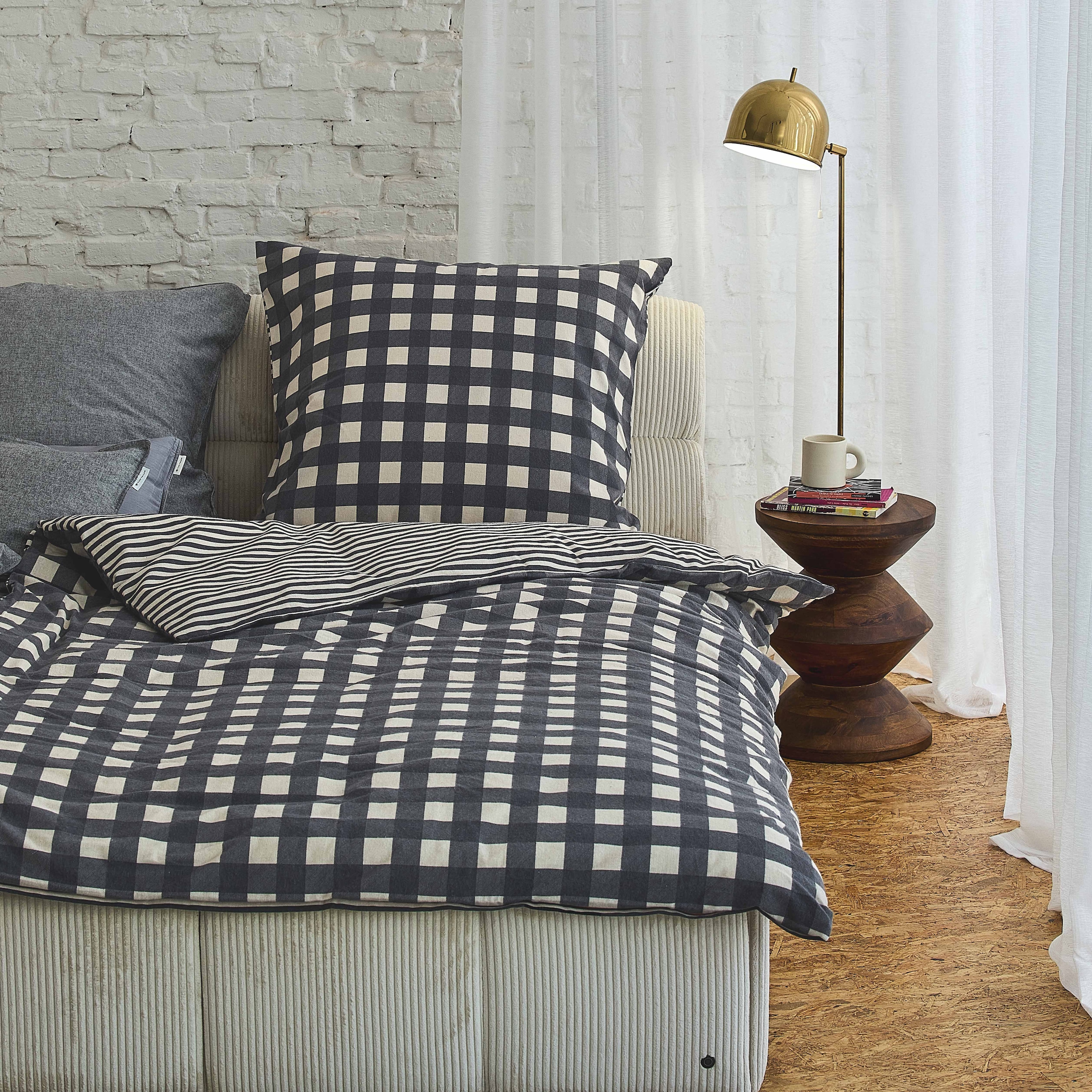 TOM TAILOR HOME Linge de lit »CLASSIC CHECK in Gr. 135x200cm oder 155x220cm« 2 cuis new bedroom, étiquette tissée