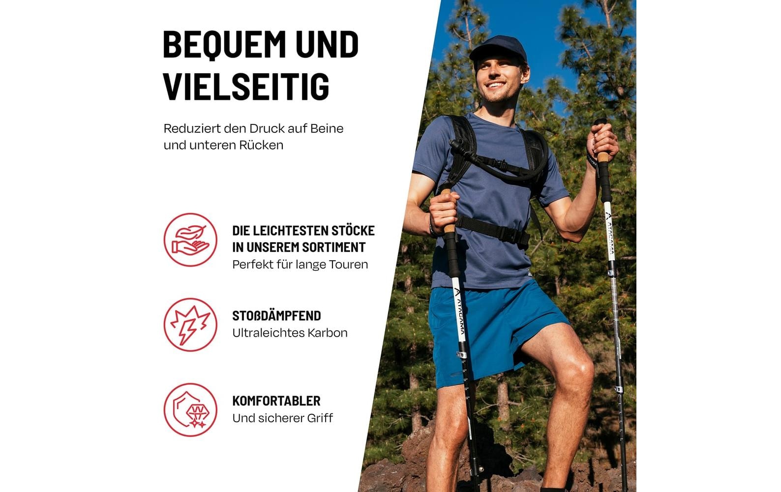   Teleskopstöcke »Wandestöcke Atacama 13-tlg. 110-135 cm«