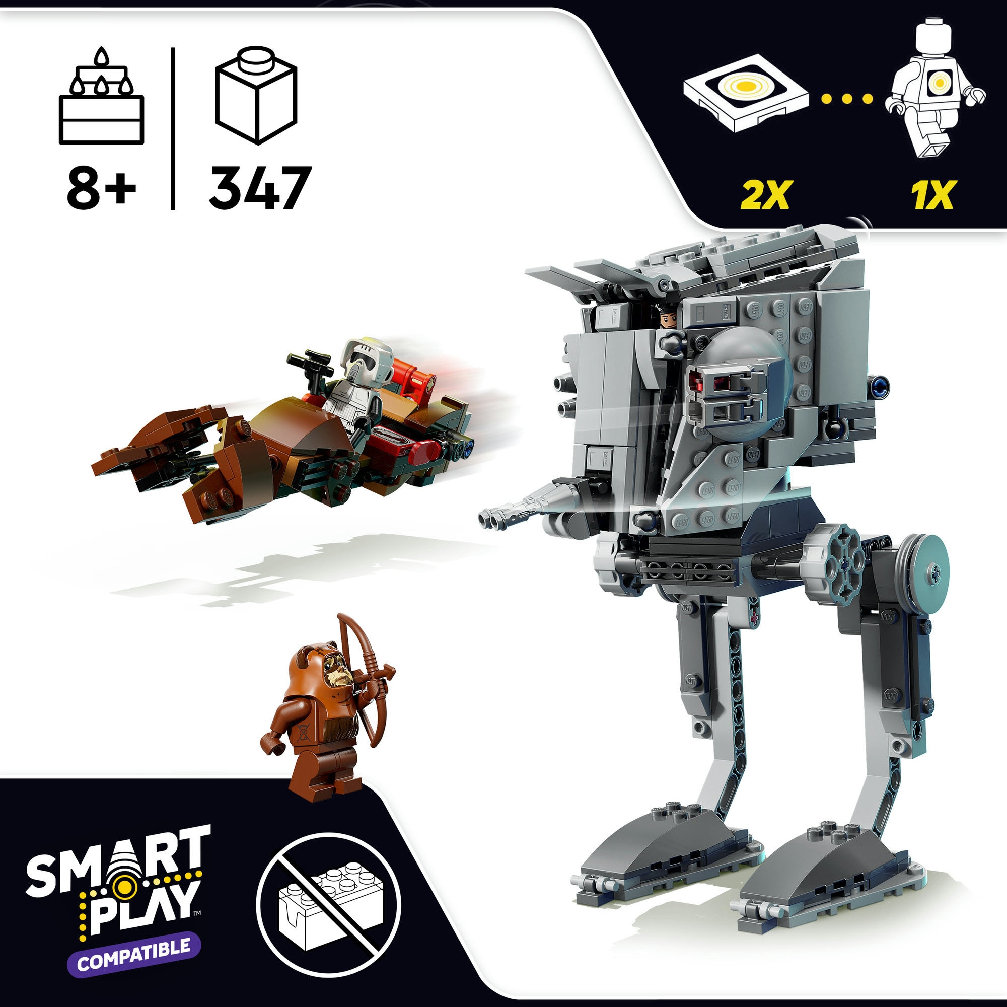 LEGO® Pions de construction »SMART Play: AT-ST Angriff auf Endor (75424), LEGO Star Wars ™« Mit SMART Brick kombatibel (nicht im Lieferumfang enthalten)